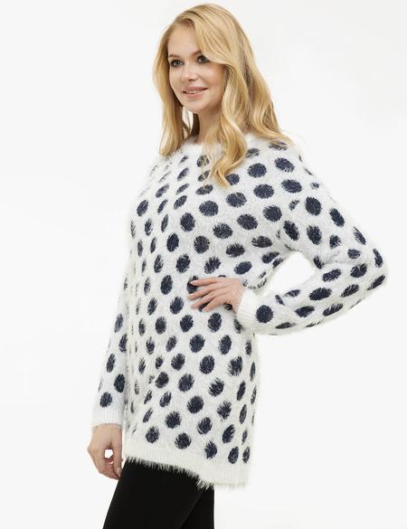 Beyaz Oversize Kazak - 50211959049