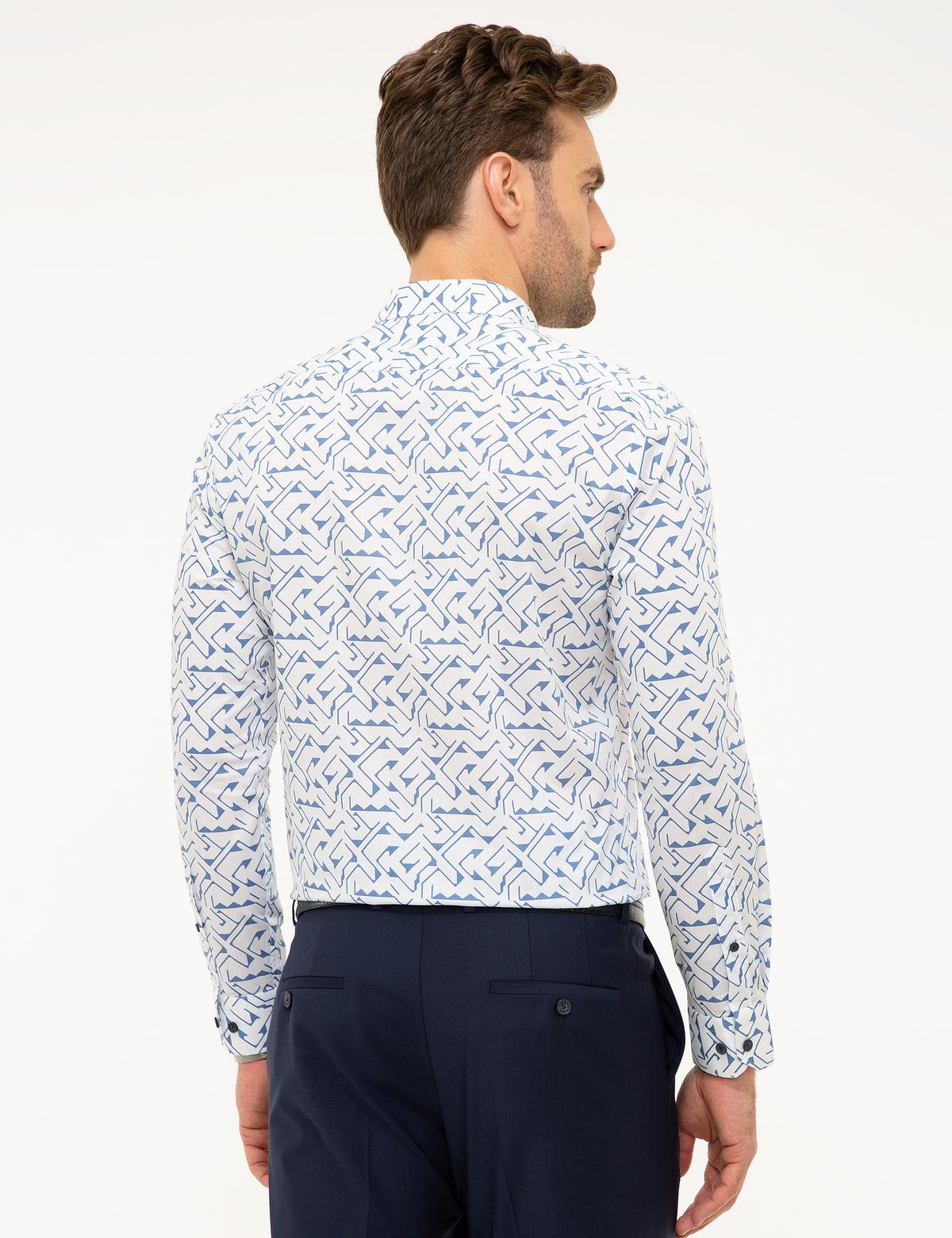 Lacivert Slim Fit Uzun Kollu Gömlek - 50209345006