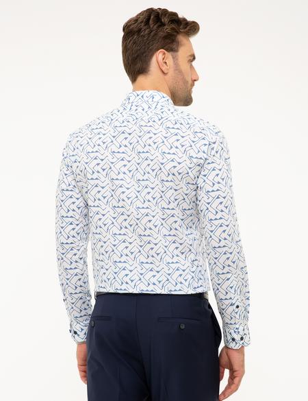 Lacivert Slim Fit Uzun Kollu Gömlek - 50209345006