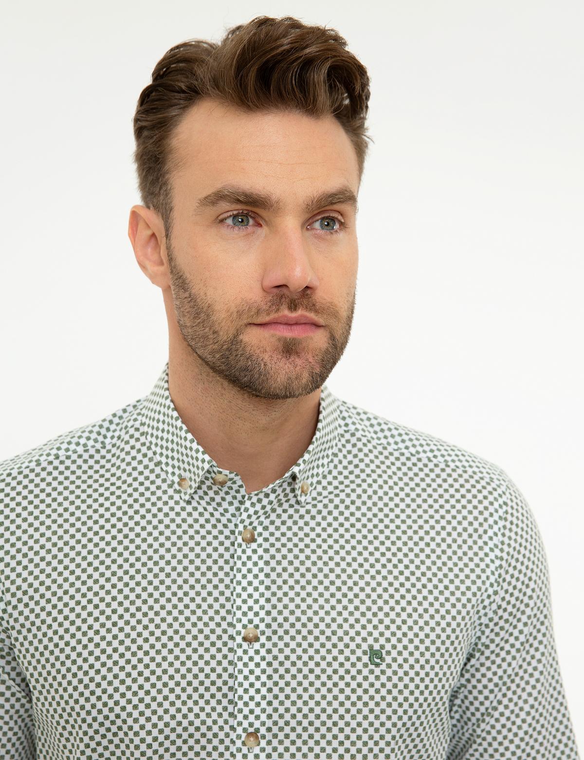 Slim Yeşil Gömlek - 50209354014