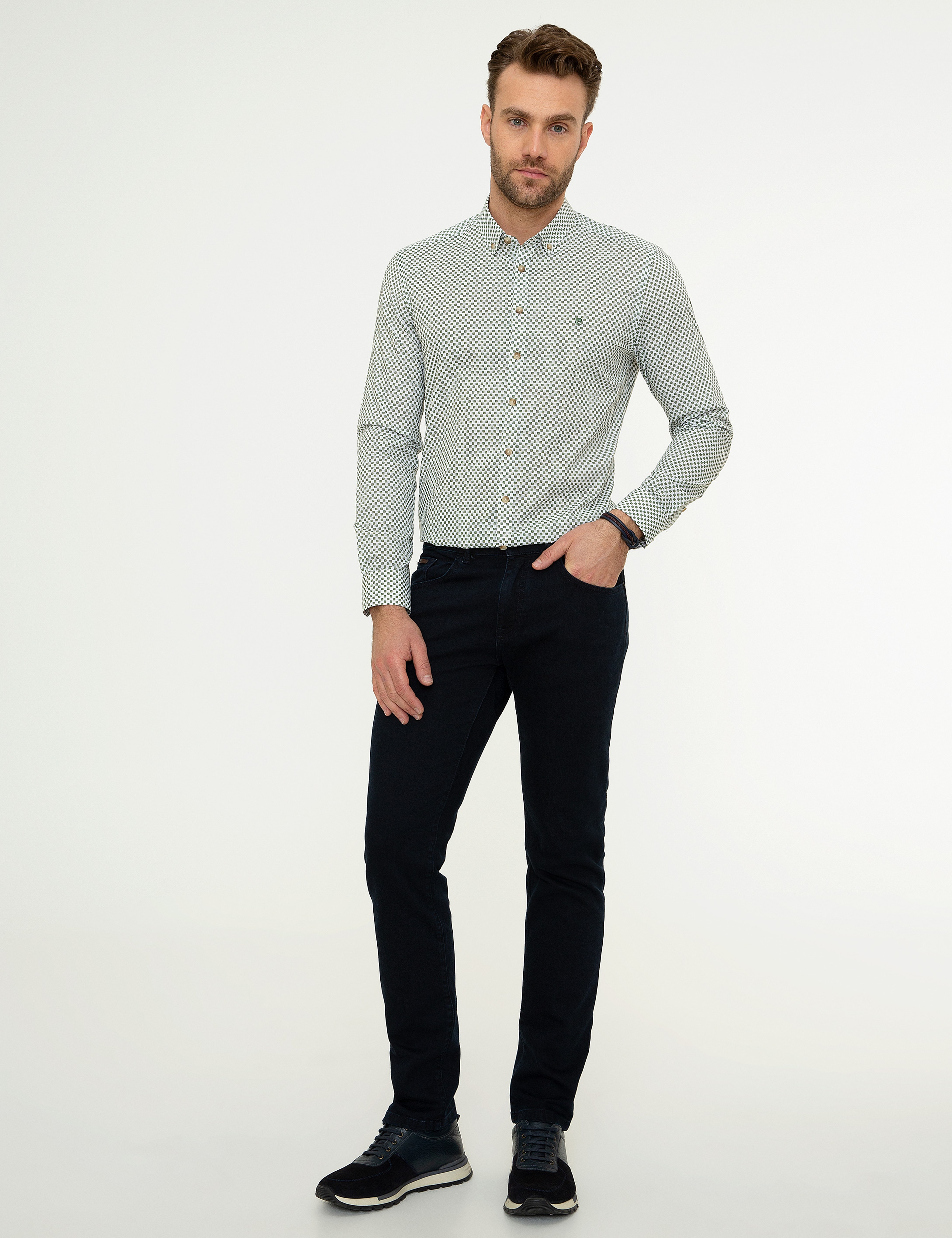 Slim Yeşil Gömlek - Image 4