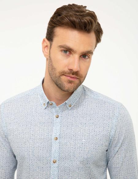 Slim Mavi Gömlek - 50209356008