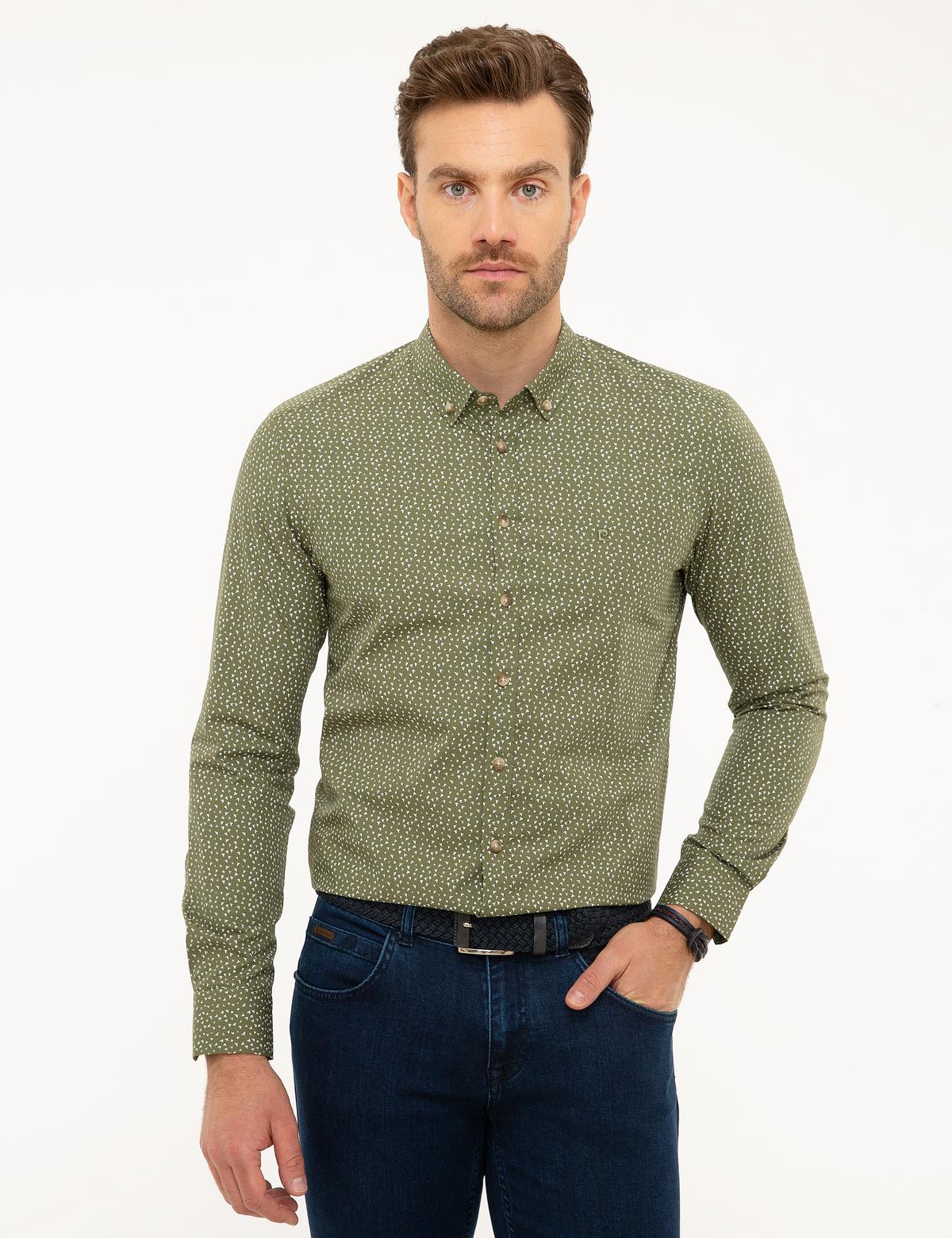 Slim Yeşil Gömlek - 50209357010