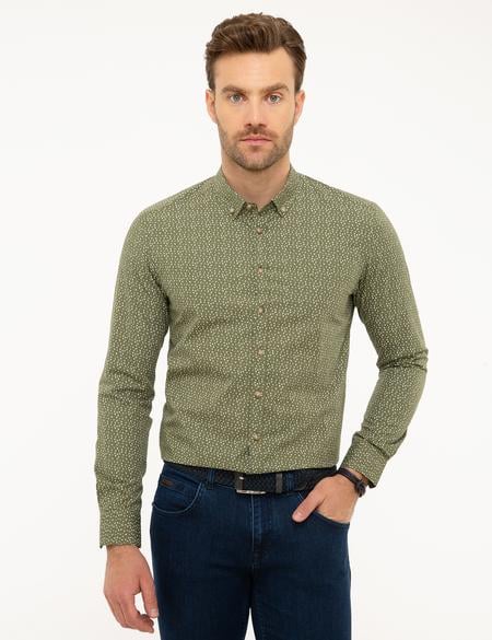 Slim Yeşil Gömlek - 50209357010