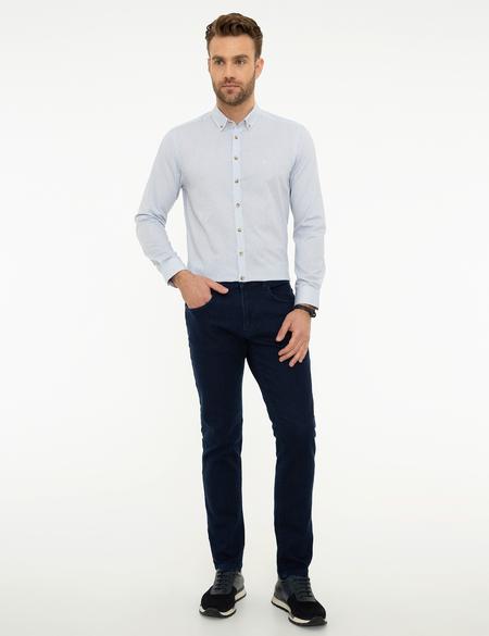 Lacivert Slim Fit Uzun Kollu Gömlek - 50209360005