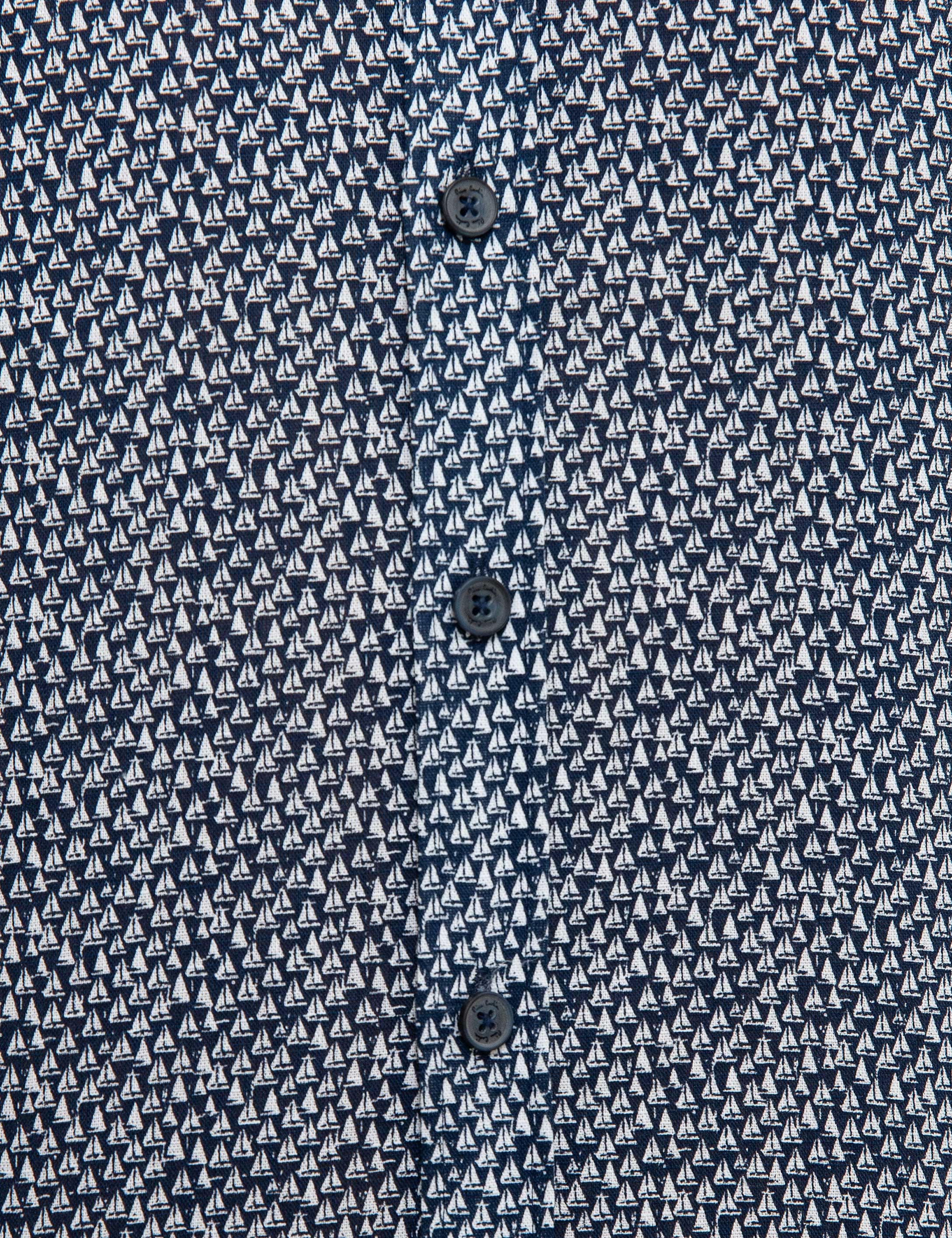 Lacivert Slim Fit Kısa Kollu Gömlek - 50209374005