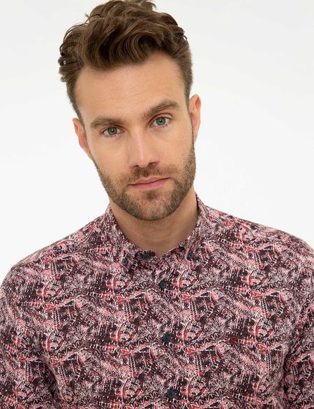 Slim Bordo Gömlek - 50209390005