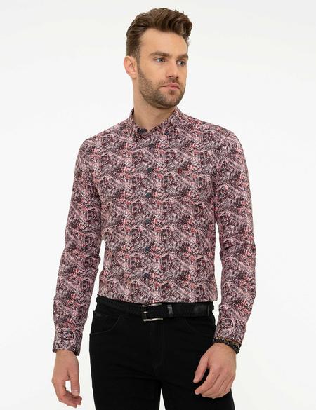 Slim Bordo Gömlek - 50209390005