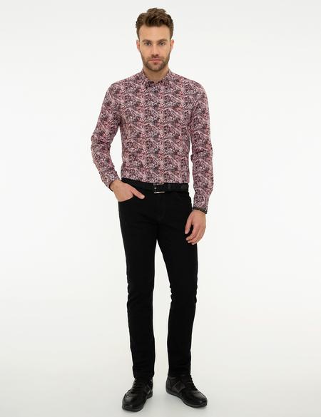 Slim Bordo Gömlek - 50209390005