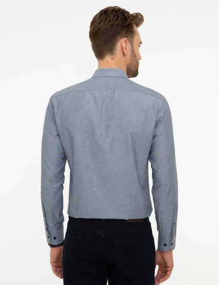 Lacivert Slim Fit Uzun Kollu Gömlek - 50209564007