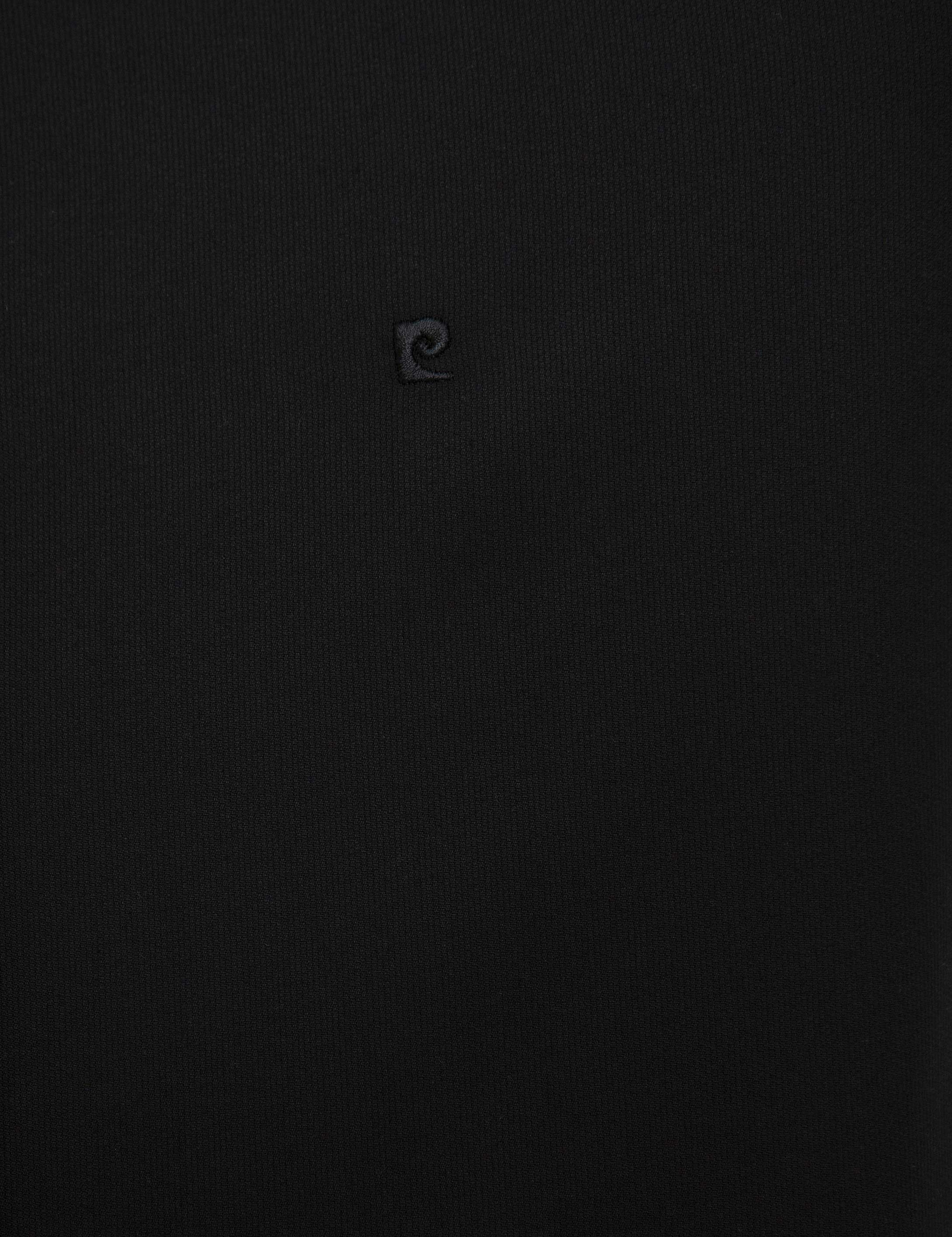 Siyah Slim Fit Uzun Kollu Gömlek - Image 5