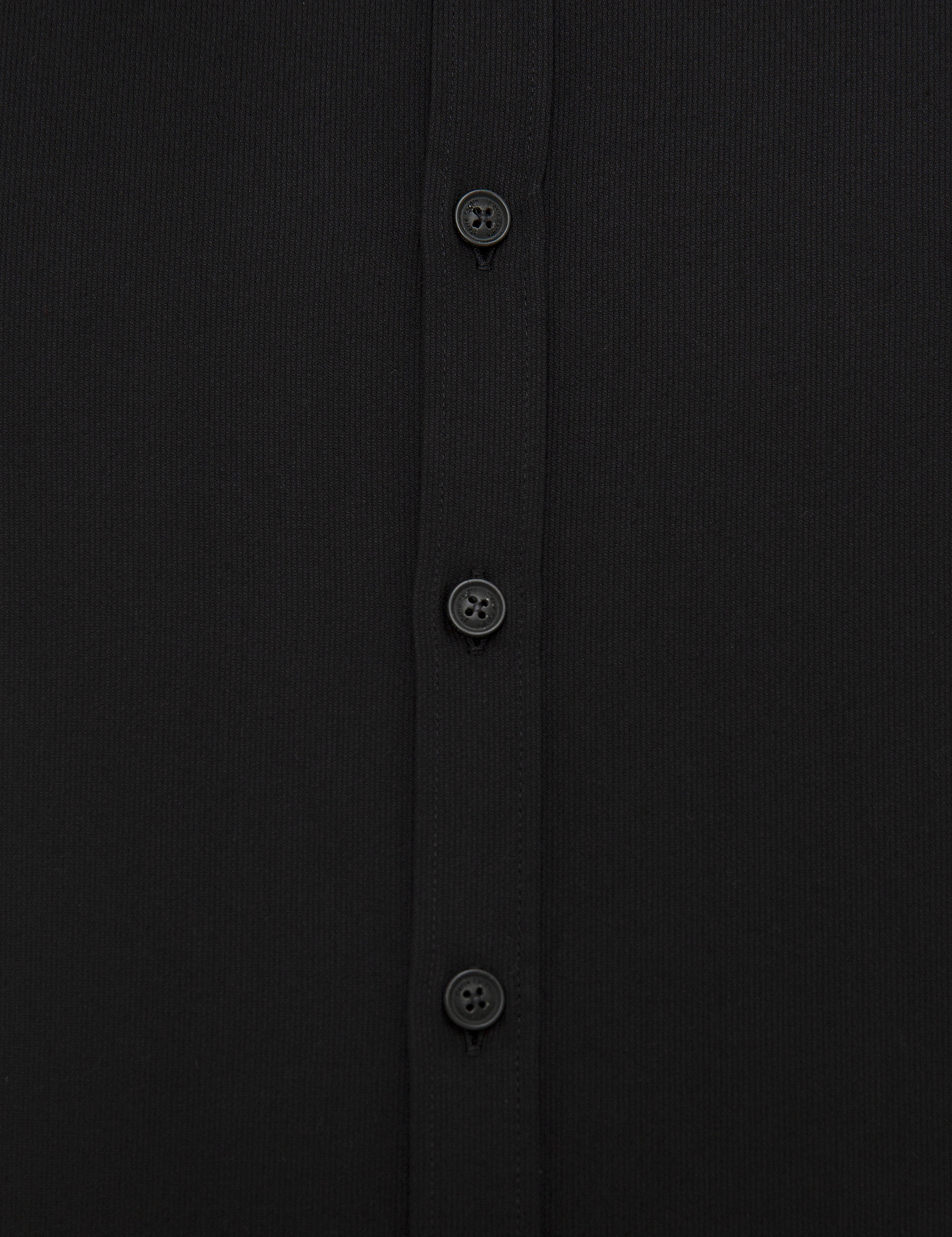 Siyah Slim Fit Uzun Kollu Gömlek - Image 6