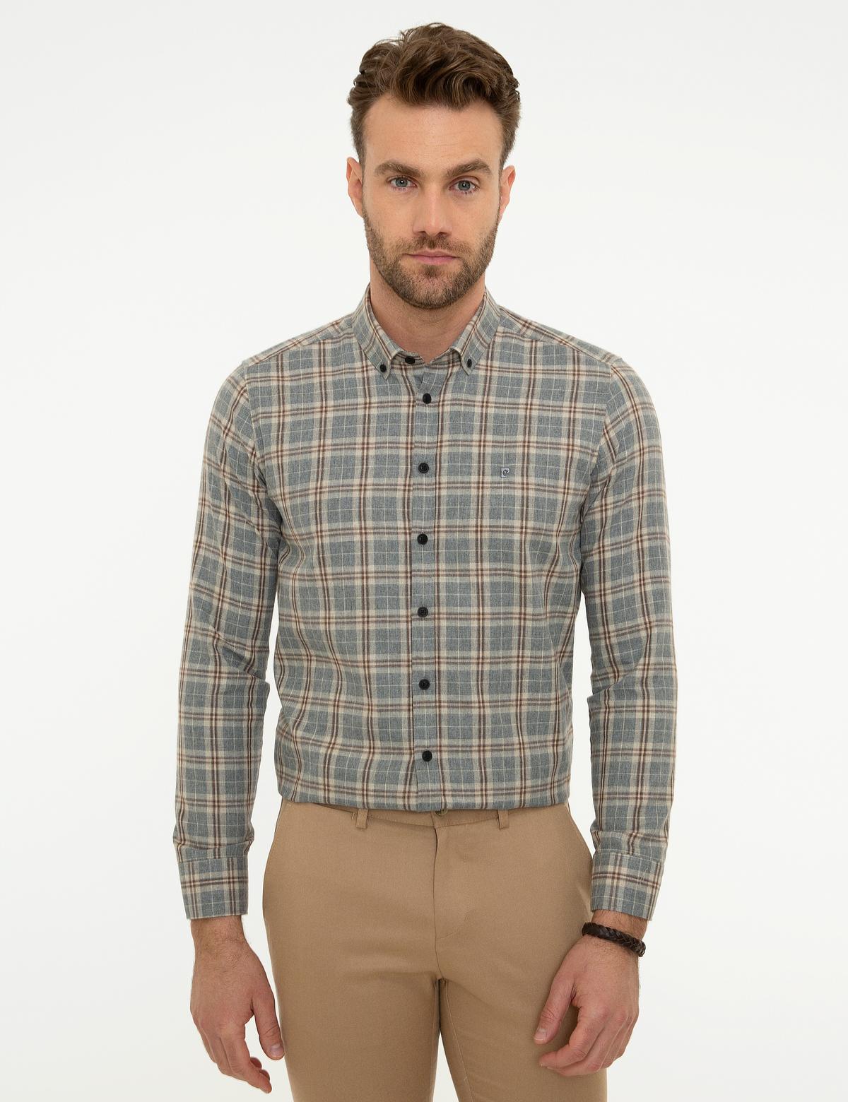 Gri Slim Fit Gömlek