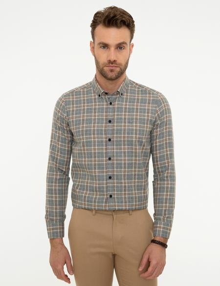 Gri Slim Fit Gömlek - 50209647003