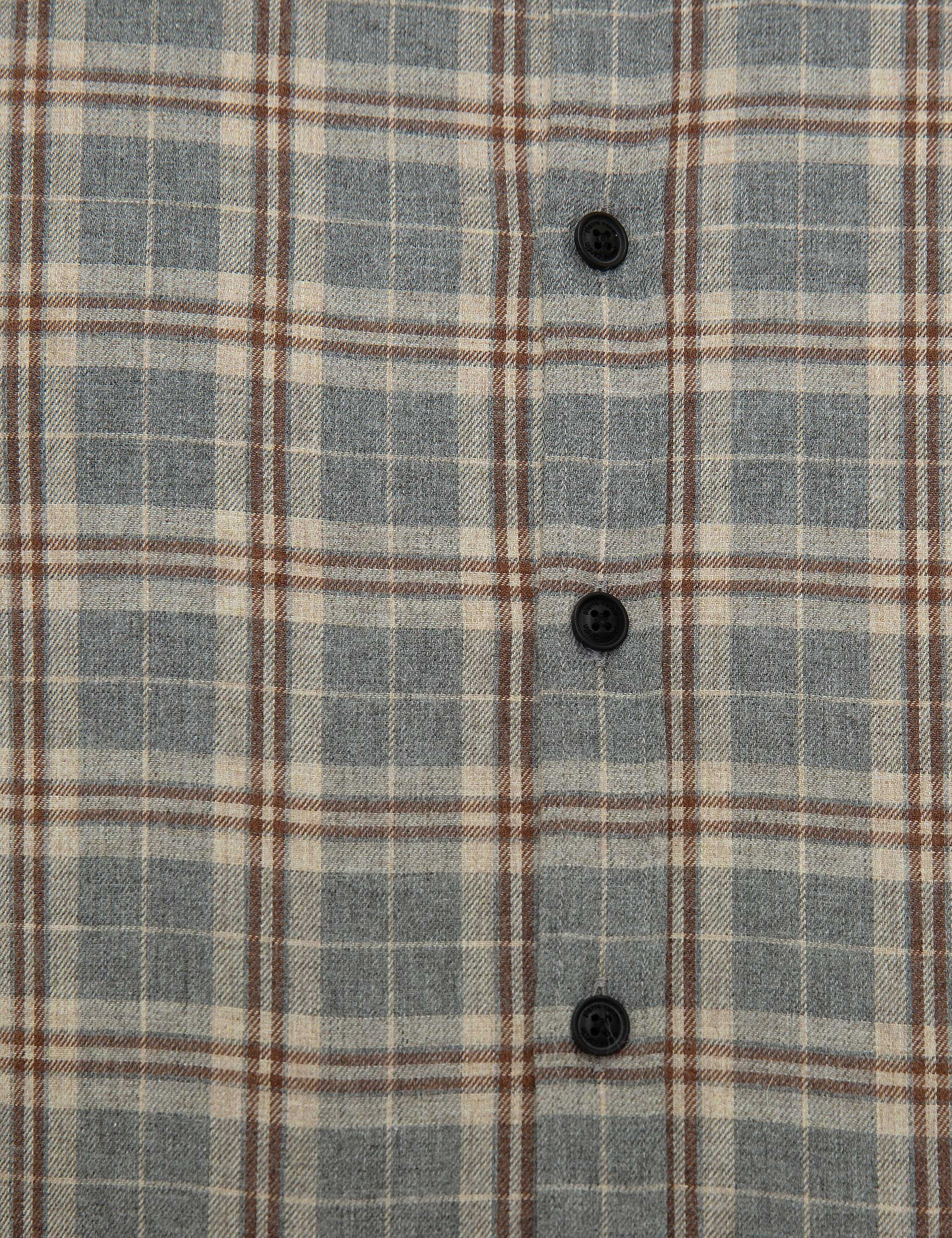 Gri Slim Fit Gömlek - Image 6