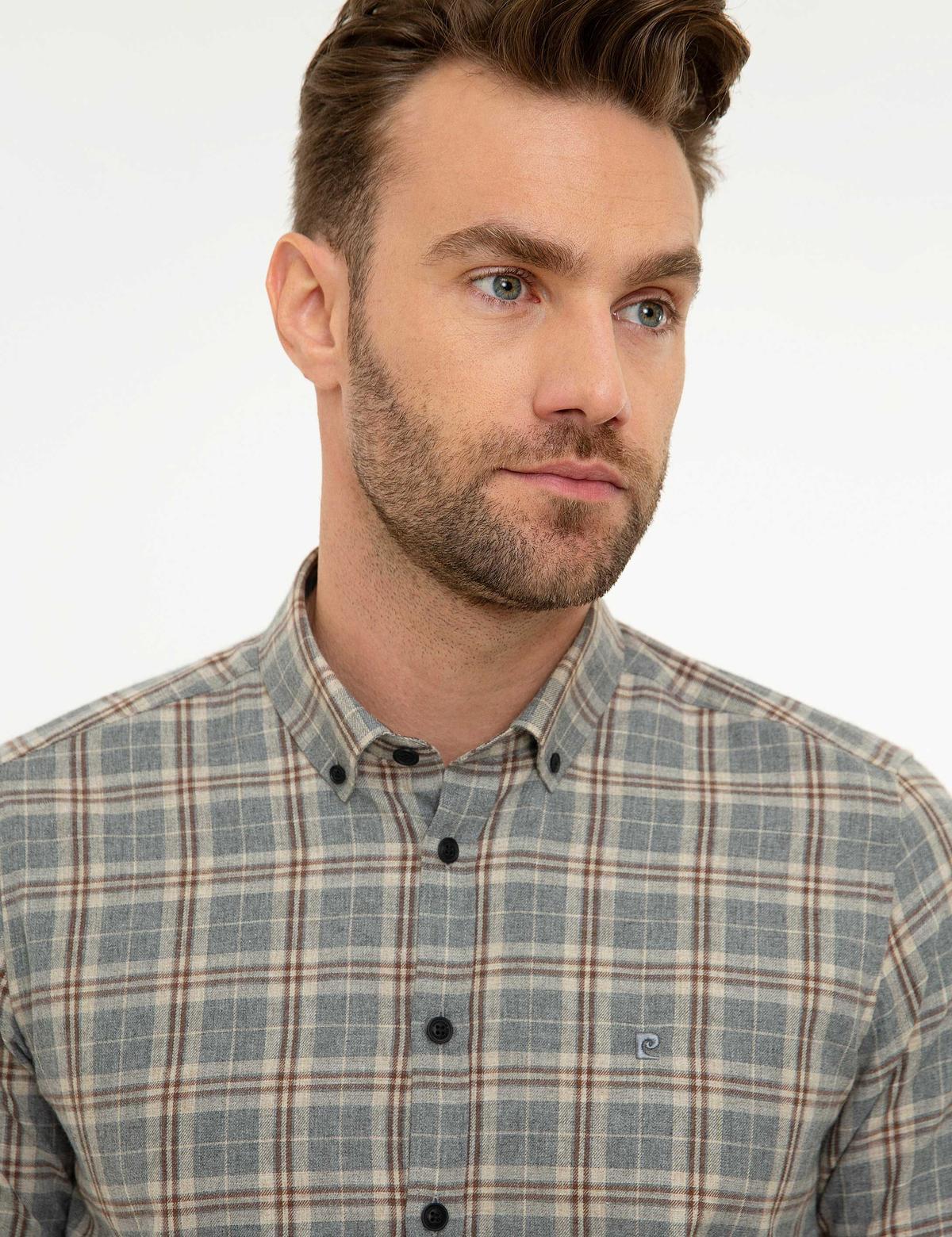 Gri Slim Fit Gömlek - 50209647003