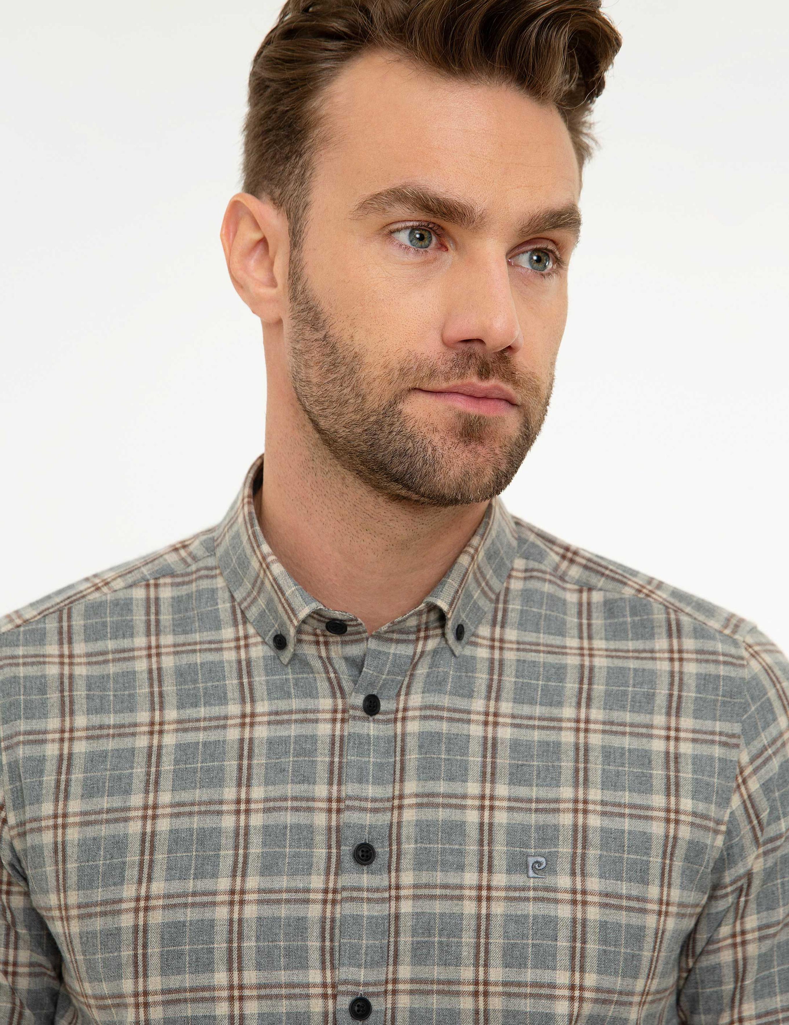 Gri Slim Fit Gömlek