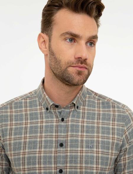 Gri Slim Fit Gömlek - 50209647003