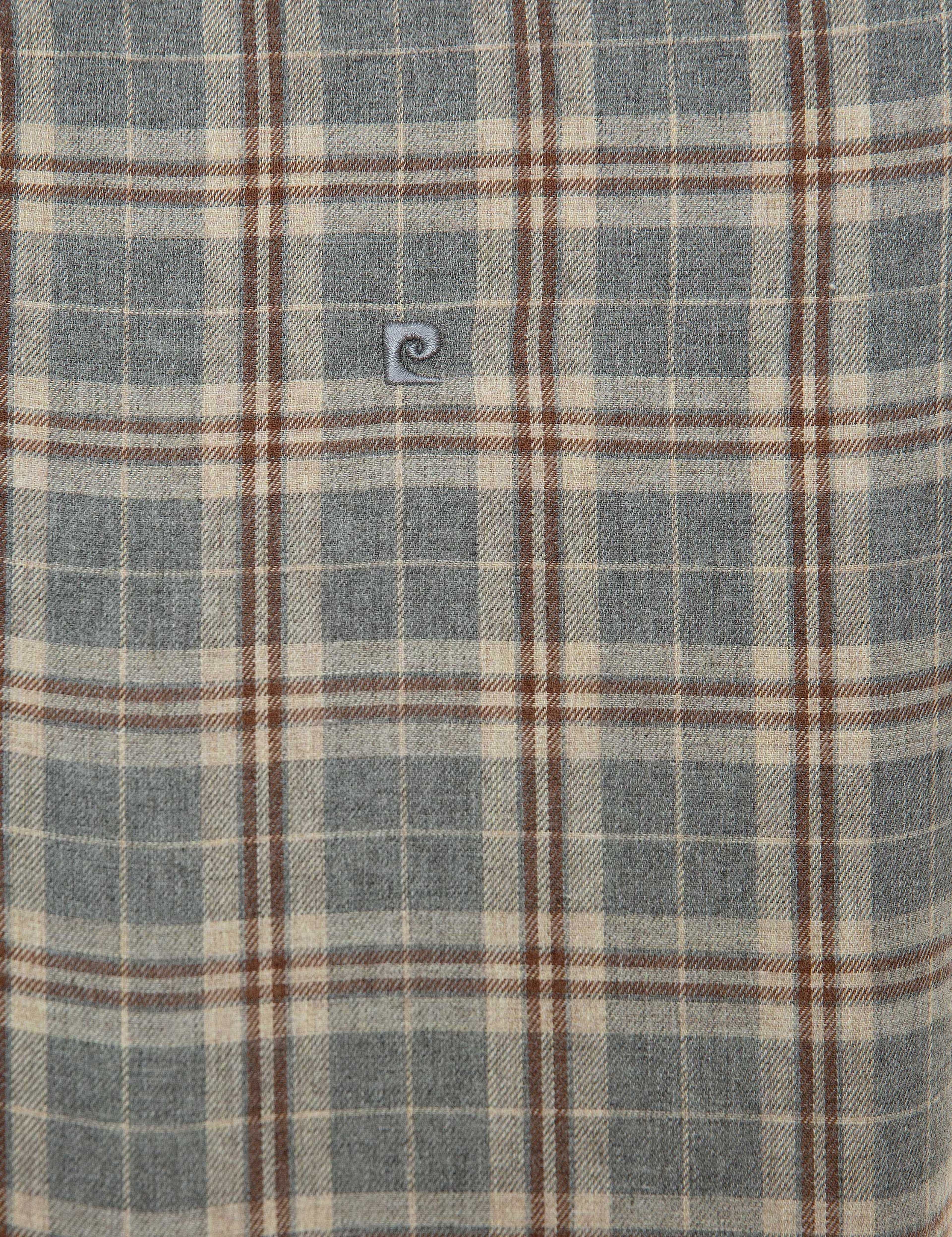 Gri Slim Fit Gömlek - Image 5