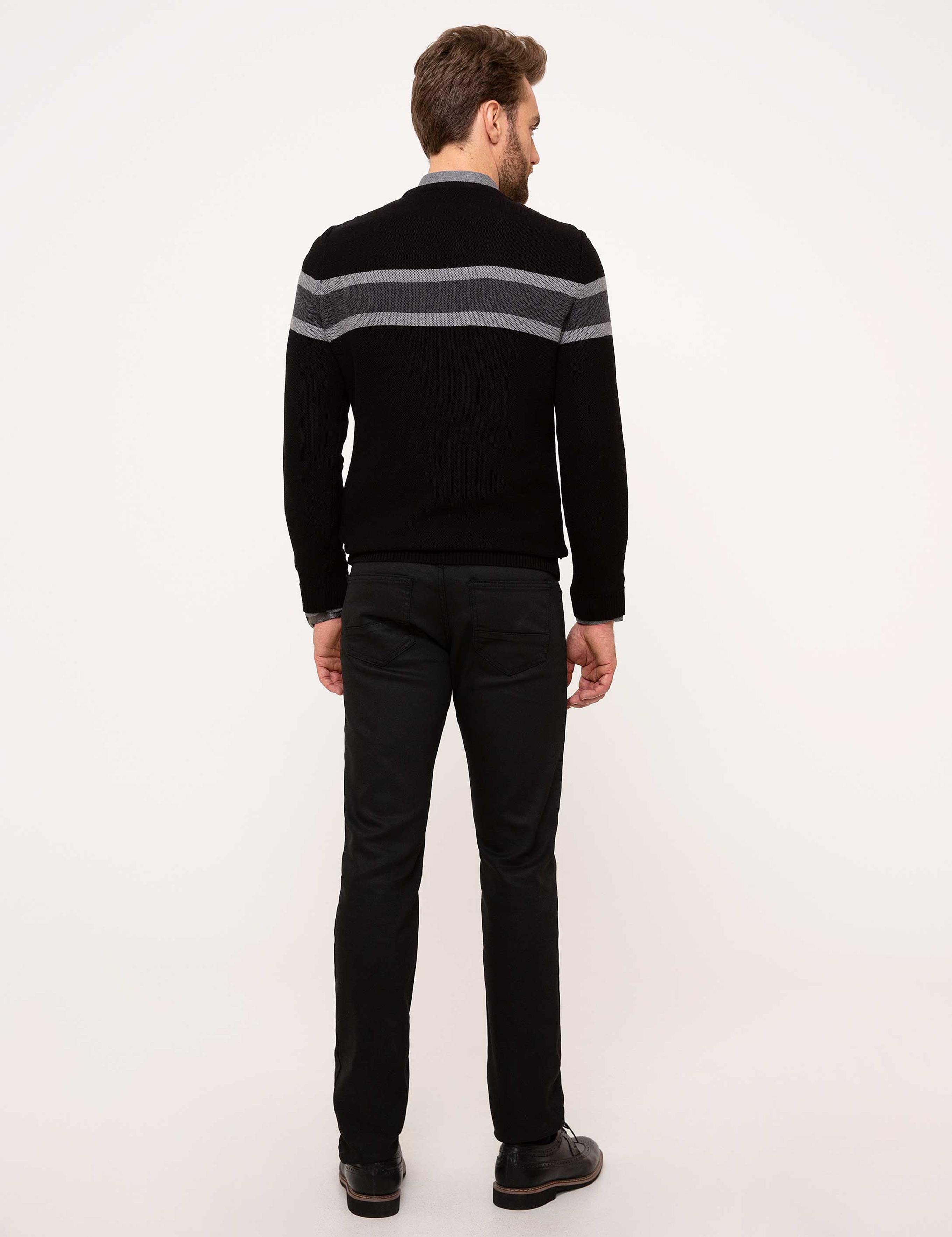 Siyah Slim Fit Denim Pantolon