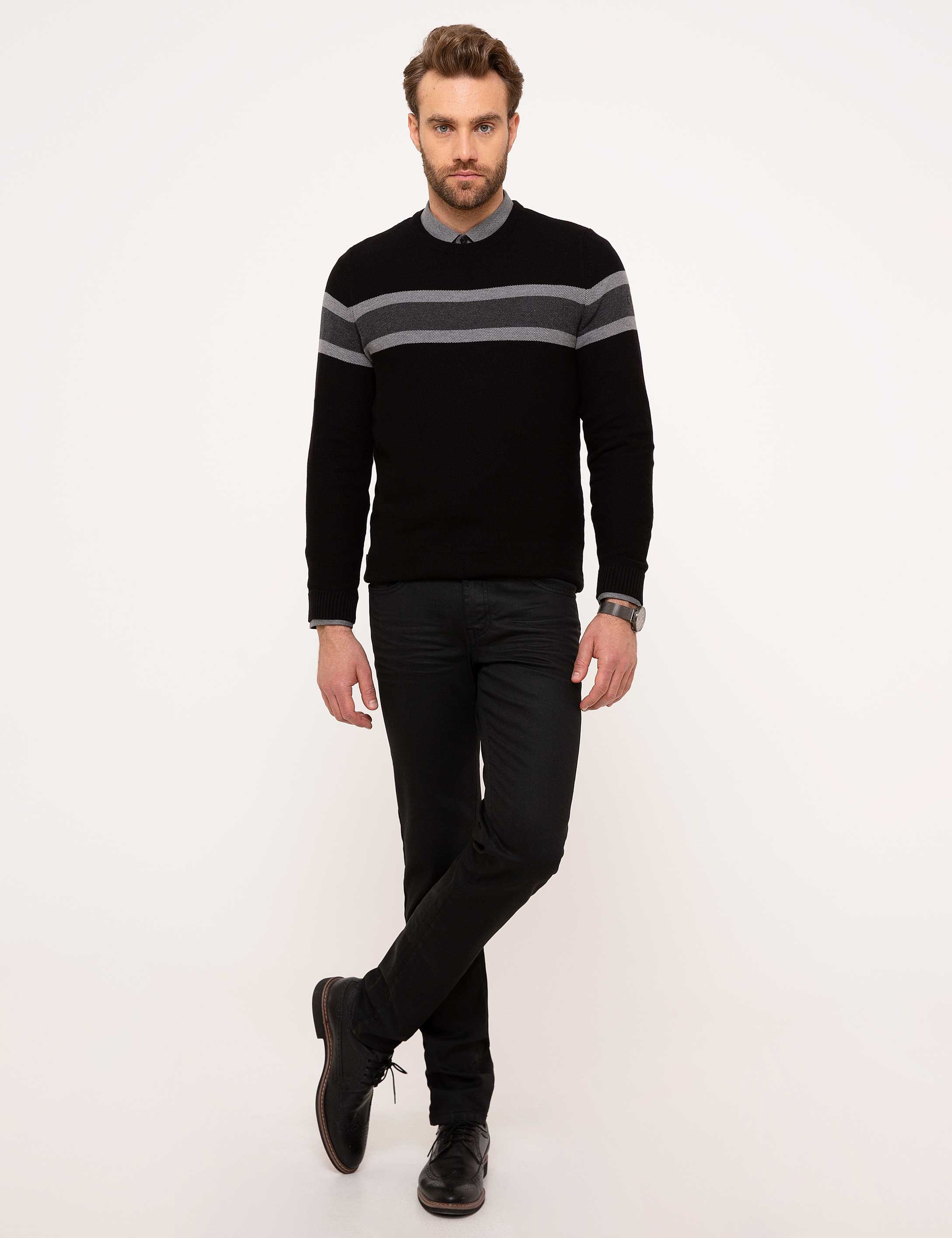 Siyah Slim Fit Denim Pantolon