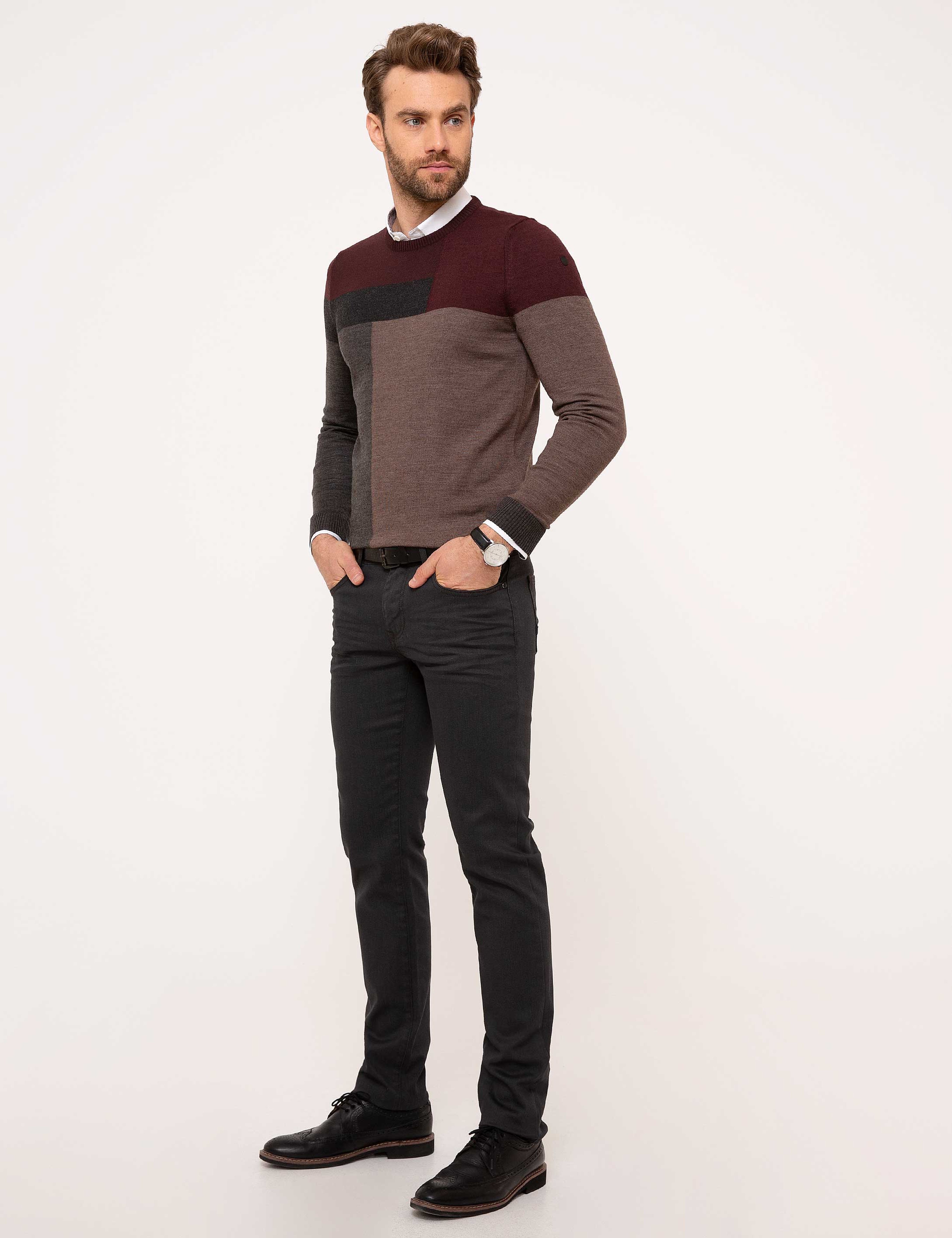 Gri Slim Fit Jean Pantolon - Image 2