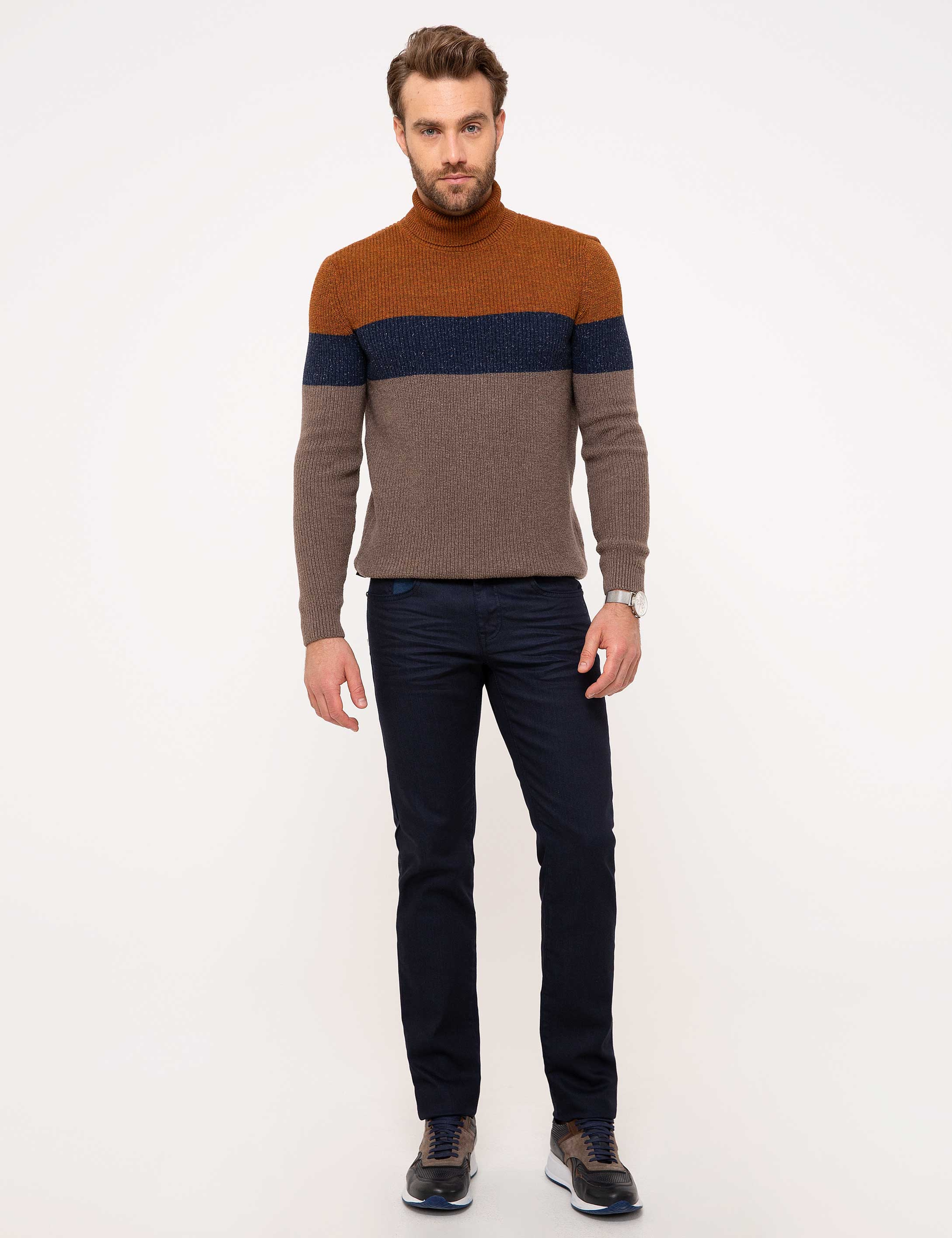 Lacivert Slim Fit Jean Pantolon - Image 1