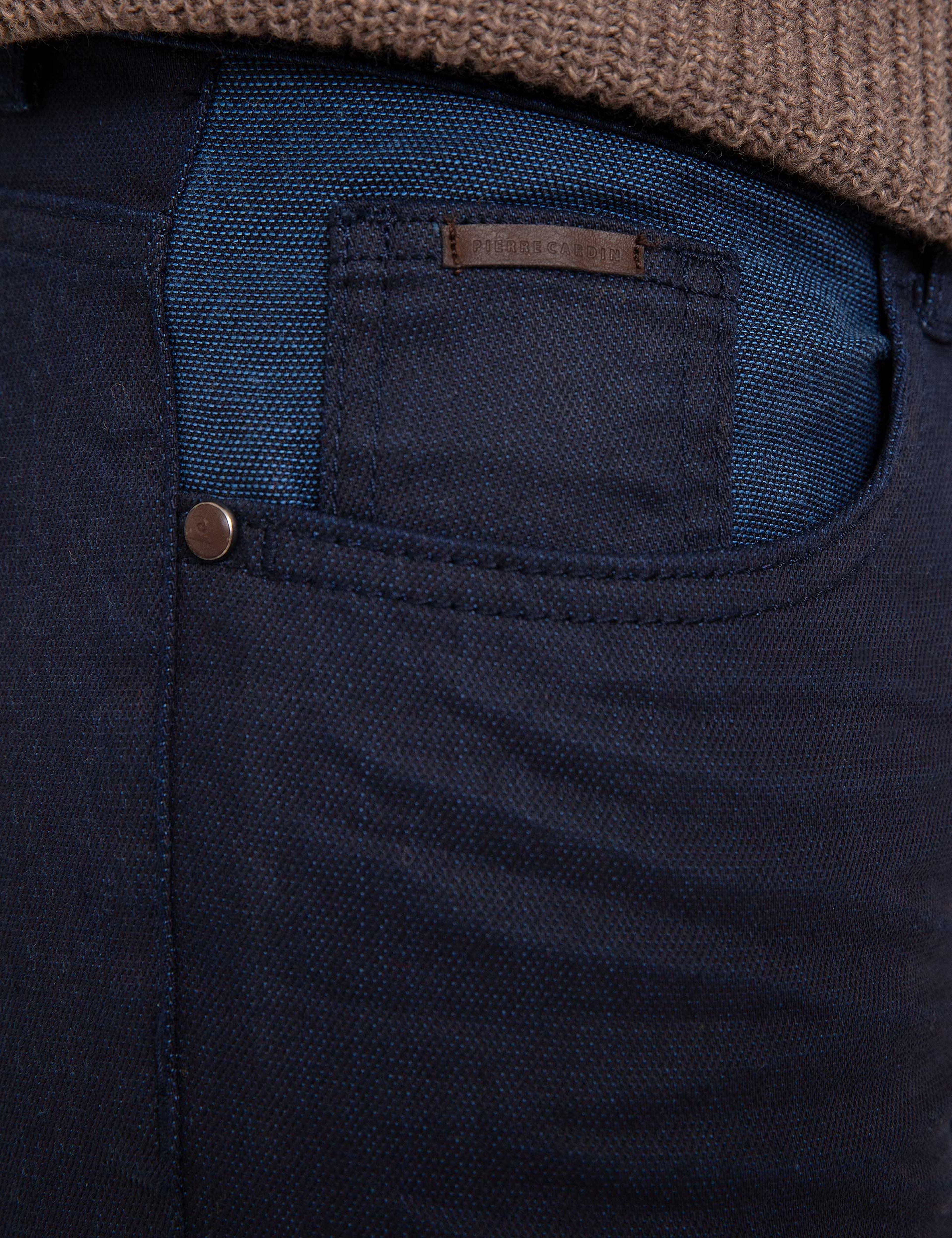 Lacivert Slim Fit Jean Pantolon - Image 4