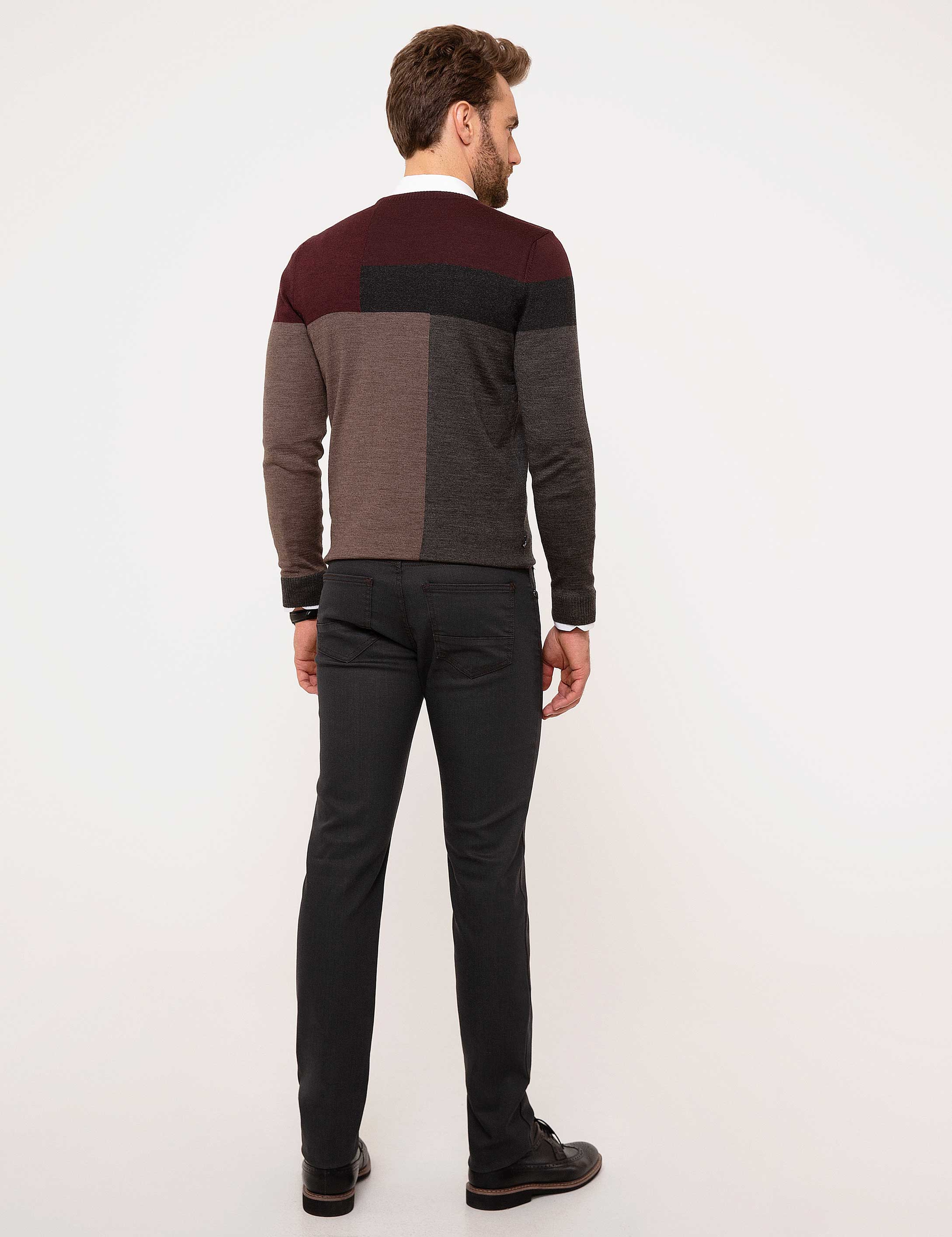 Gri Slim Fit Jean Pantolon - Image 3