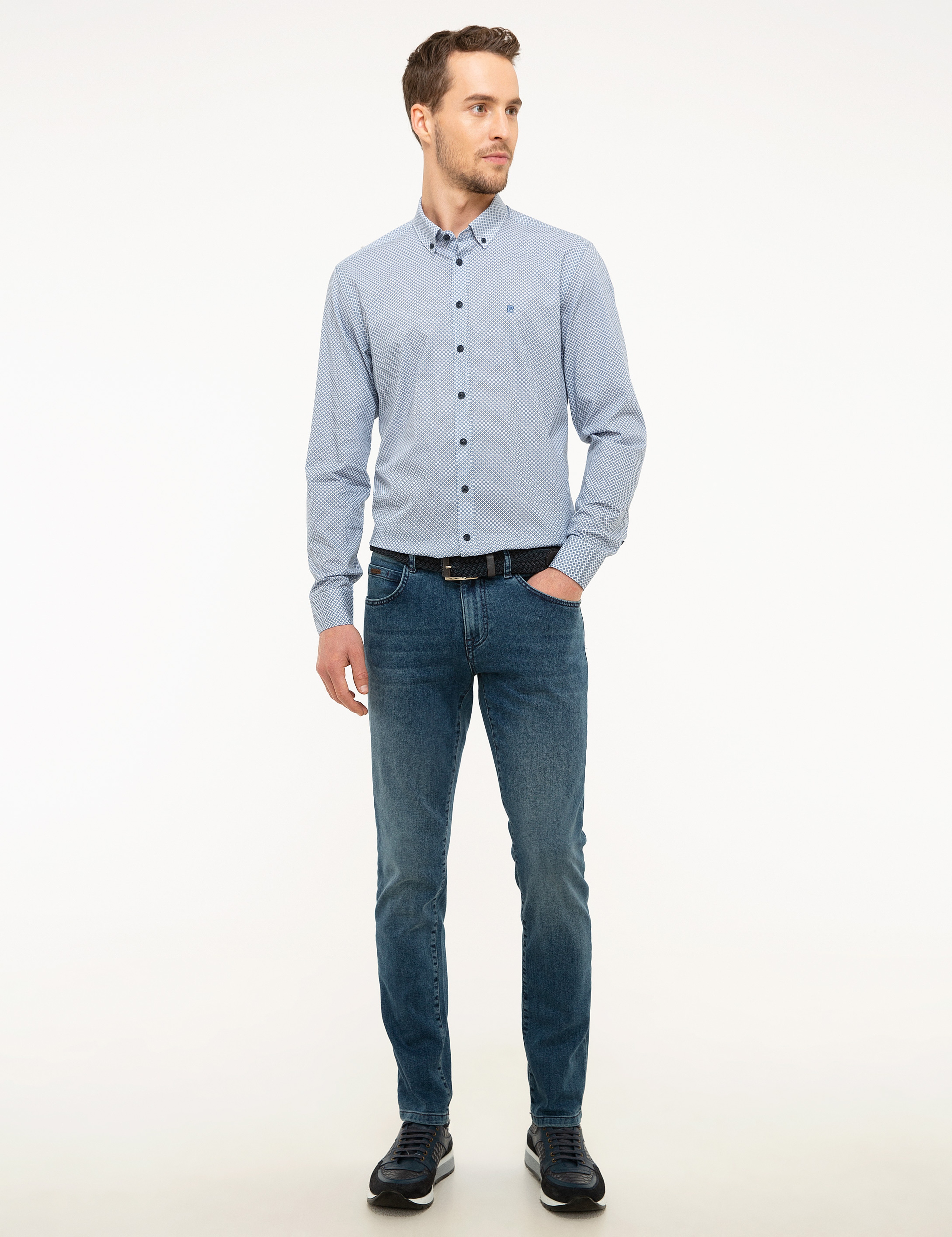 Lacivert Slim Fit Gömlek - Image 4