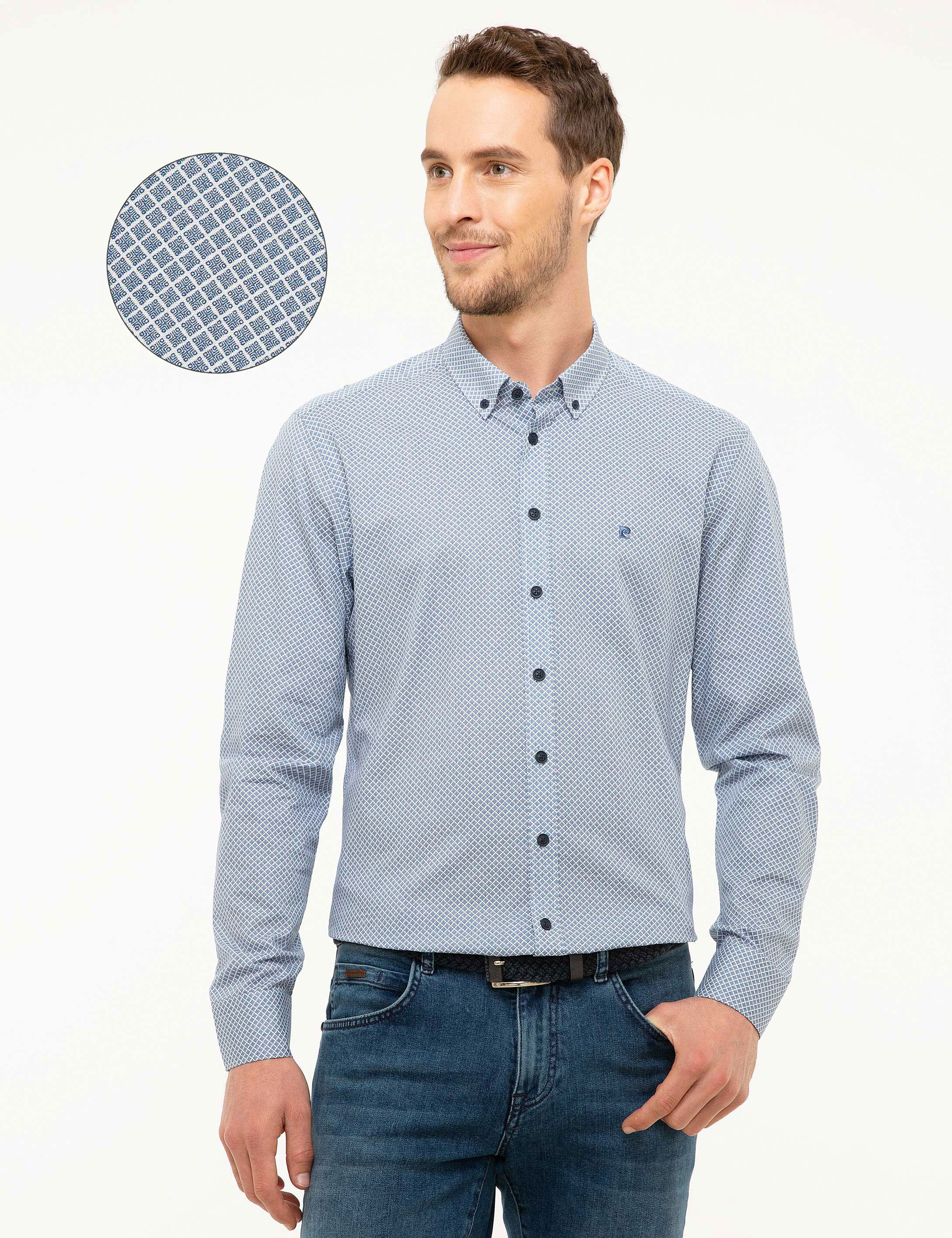 Lacivert Slim Fit Gömlek - Image 1