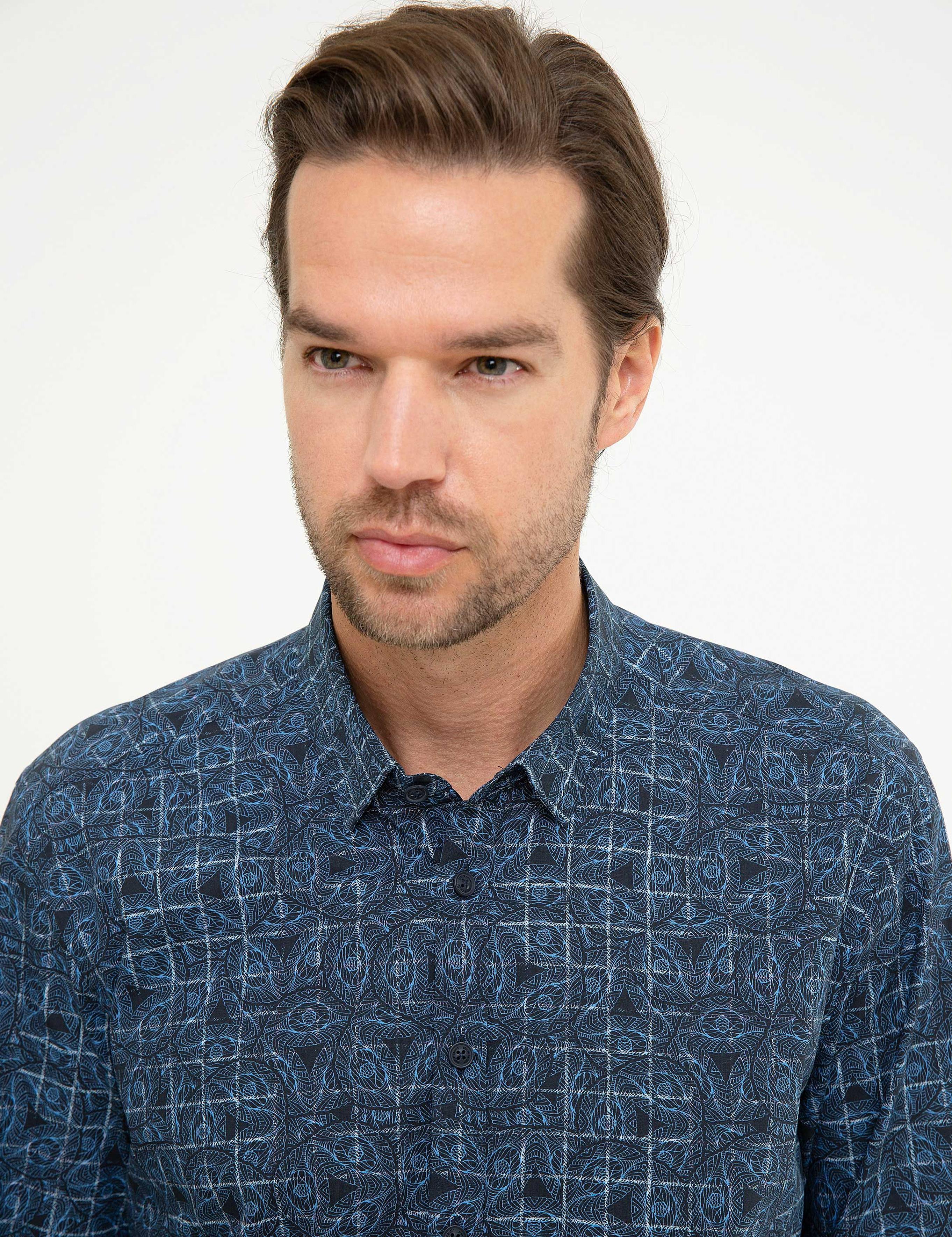 Lacivert Slim Fit Gömlek