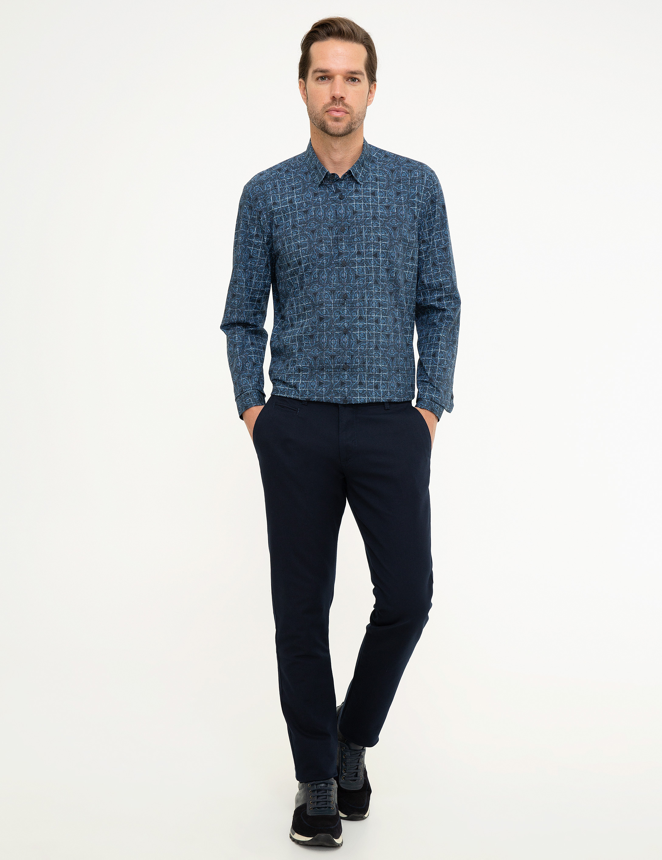 Lacivert Slim Fit Gömlek
