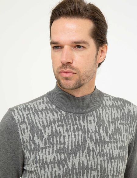 Gri Melanj Slim Fit Kazak - 50209880023