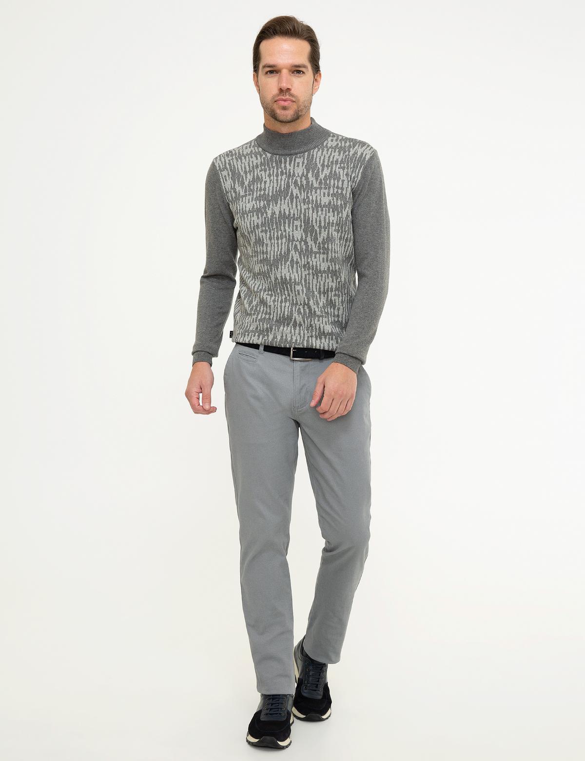 Gri Melanj Slim Fit Kazak - 50209880023