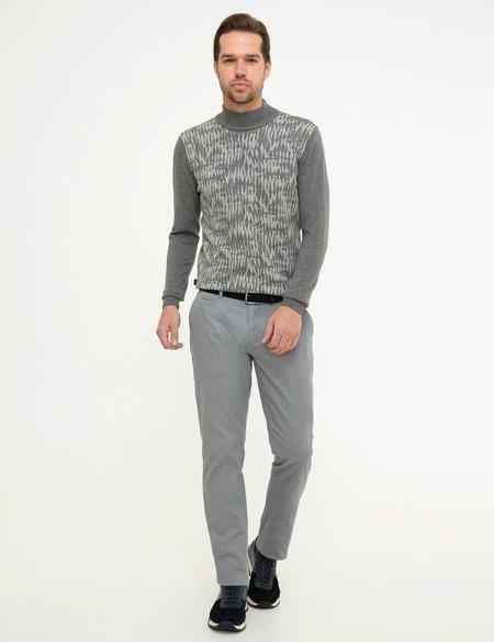 Gri Melanj Slim Fit Kazak - 50209880023