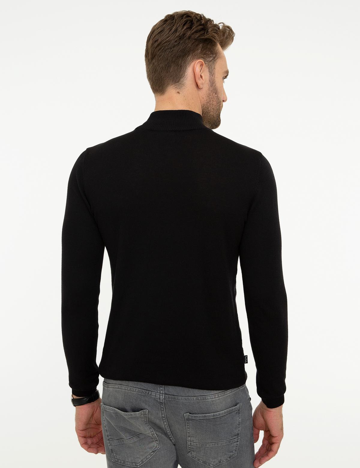 Siyah Slim Fit Kazak - 50209880033