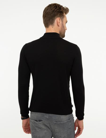 Siyah Slim Fit Kazak - 50209880033