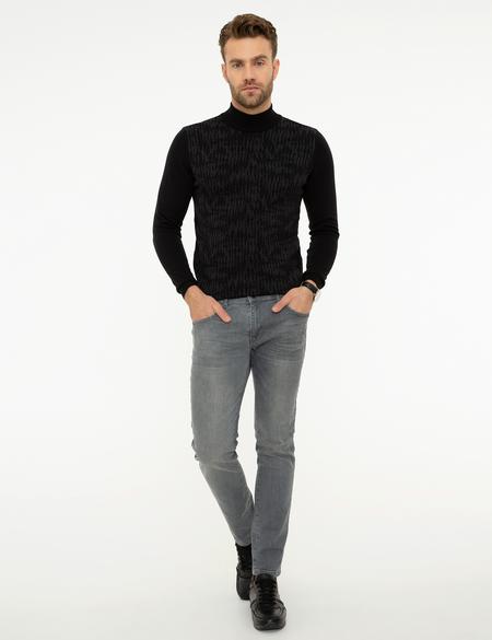 Siyah Slim Fit Kazak - 50209880033