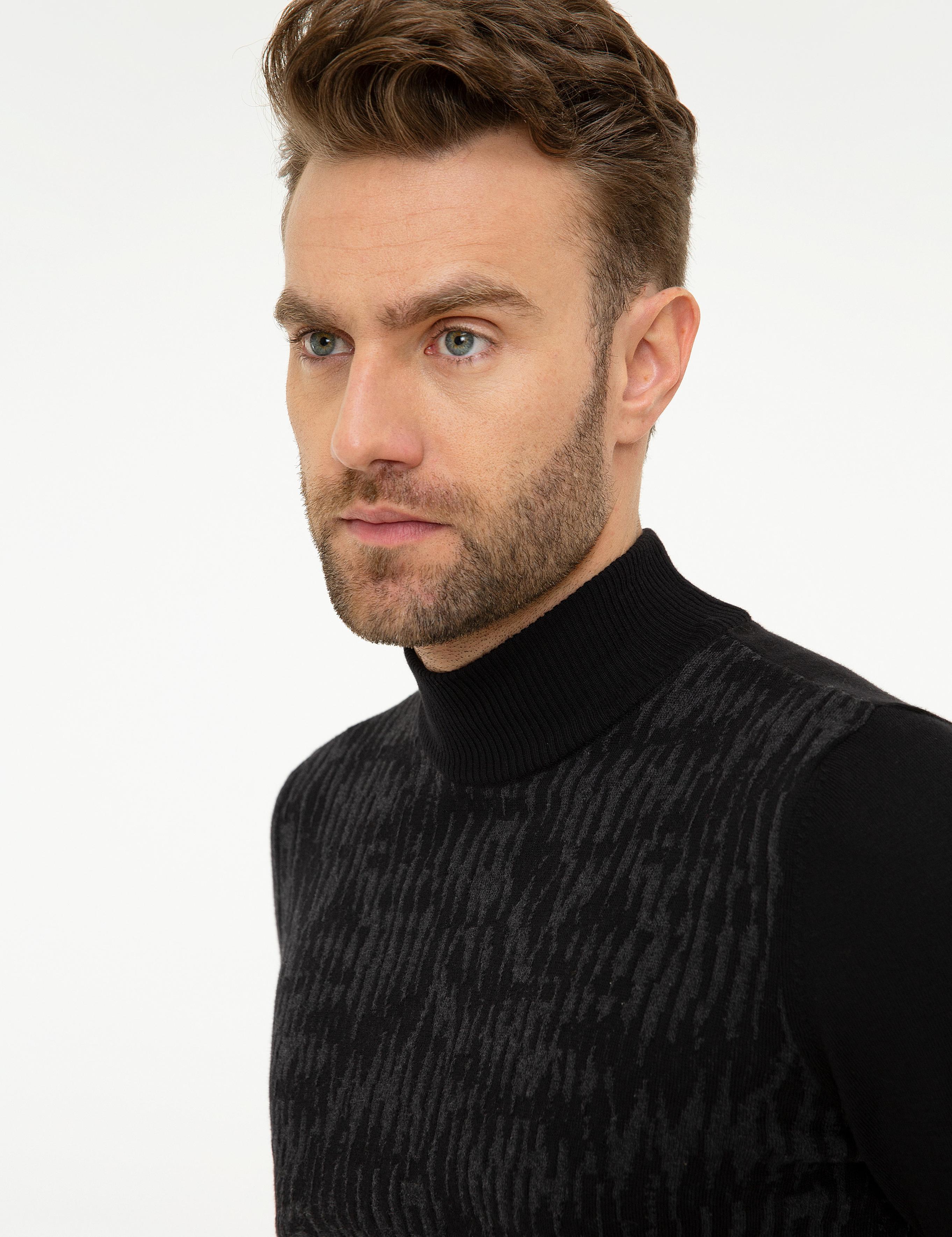 Siyah Slim Fit Kazak