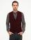 Bordo Slim Fit Triko Yelek