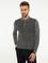 Gri Melanj Slim Fit Polo Yaka Triko Kazak
