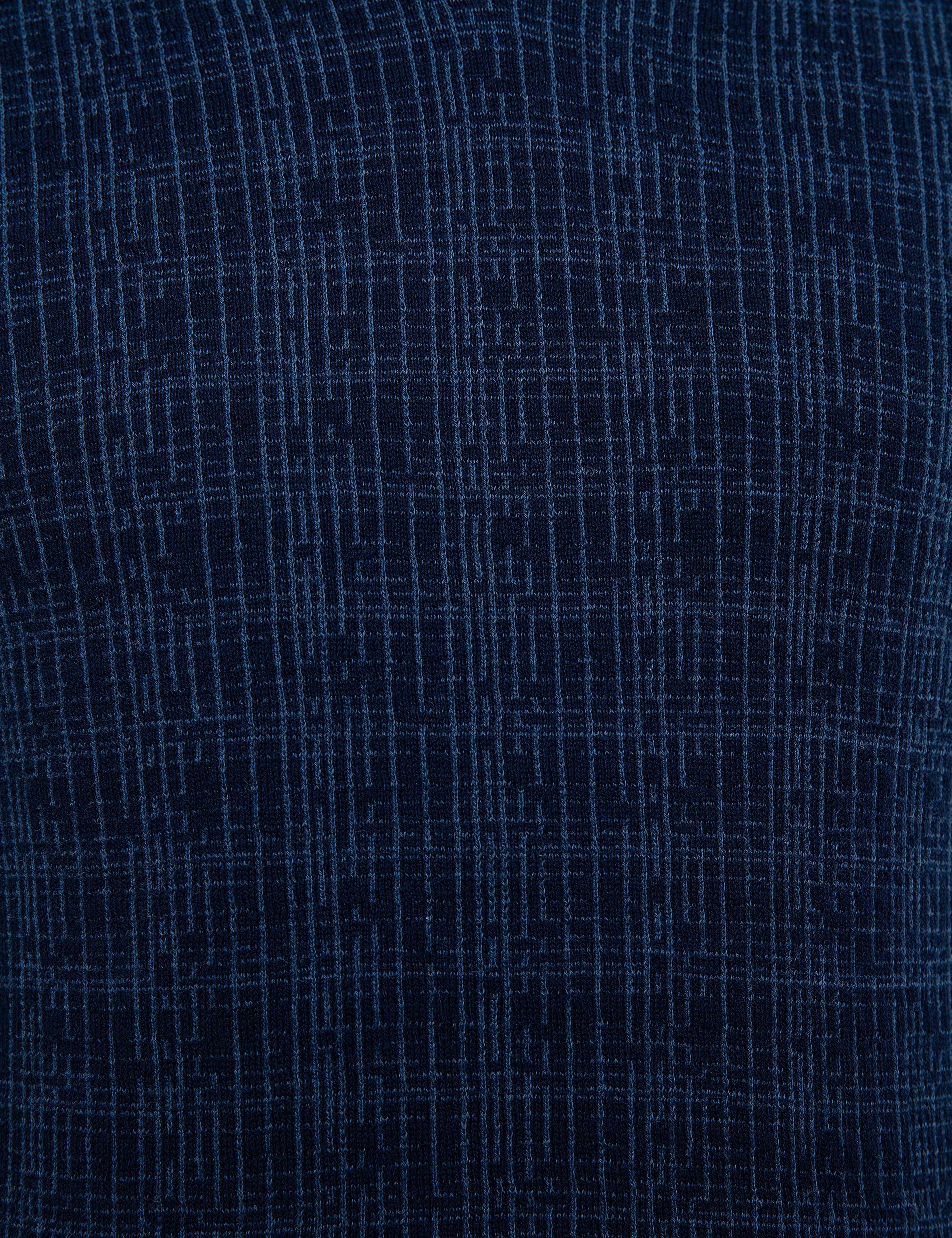 Lacivert Slim Fit V Yaka Triko Kazak - Image 6
