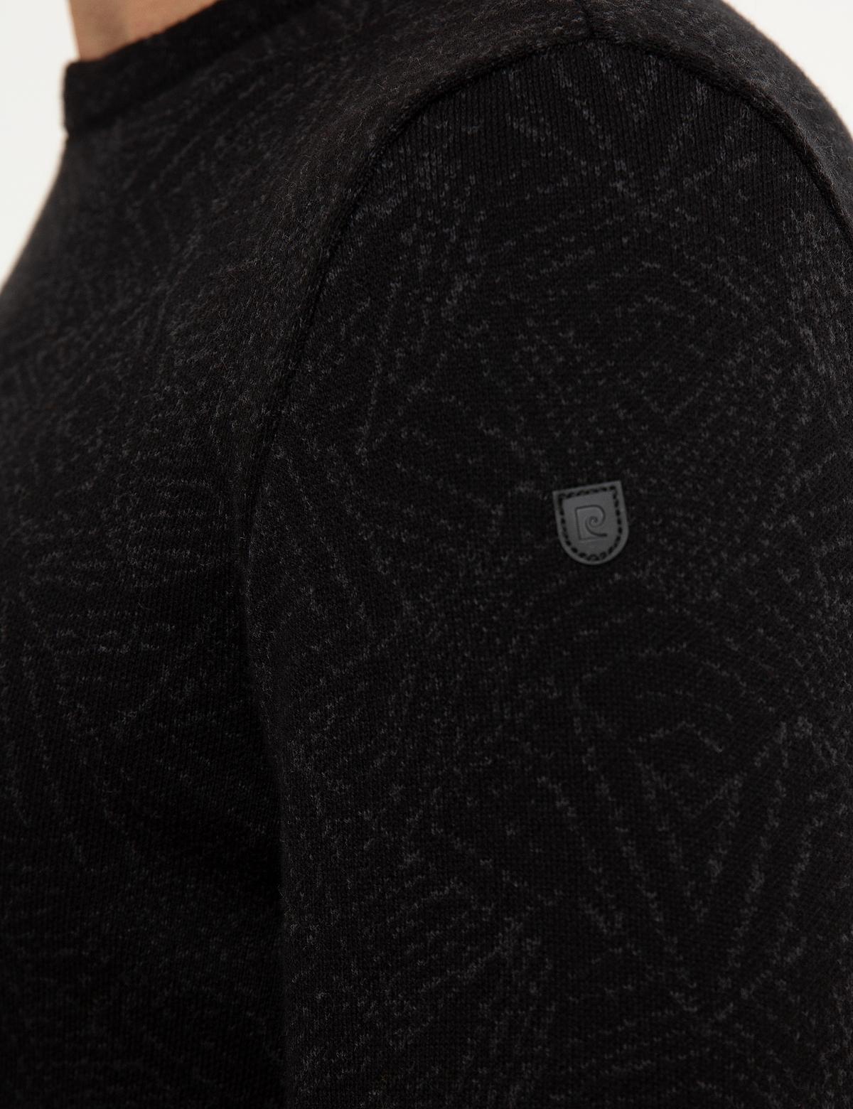 Siyah Slim Fit Bisiklet Yaka Triko Kazak - 50209916029