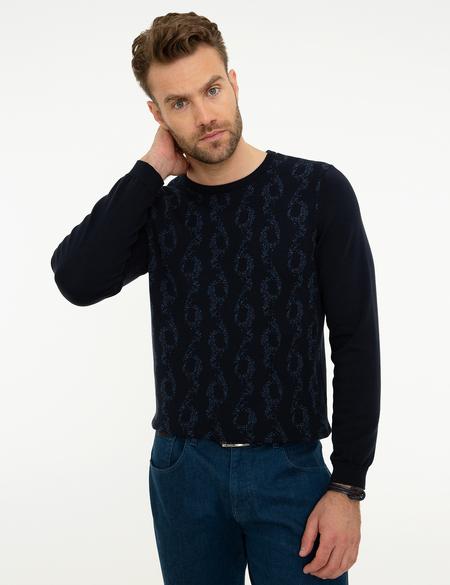 Lacivert Slim Fit Triko Kazak - 50209918014