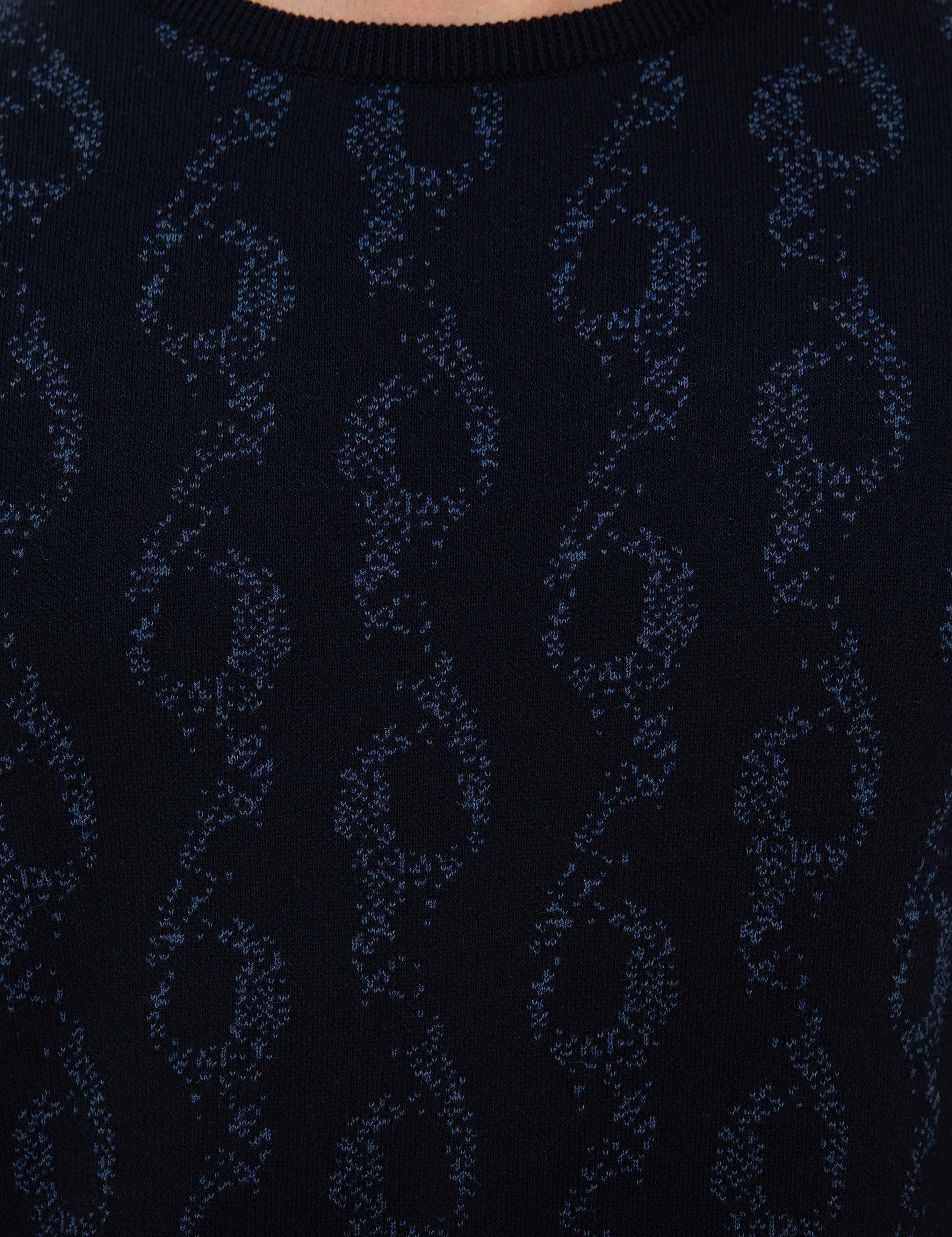 Lacivert Slim Fit Triko Kazak