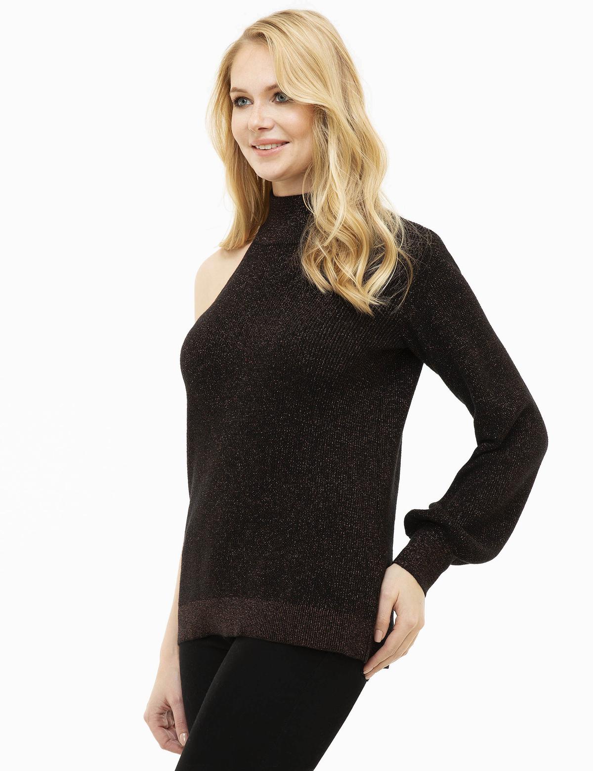 Siyah Slim Fit Kazak - 50213517028