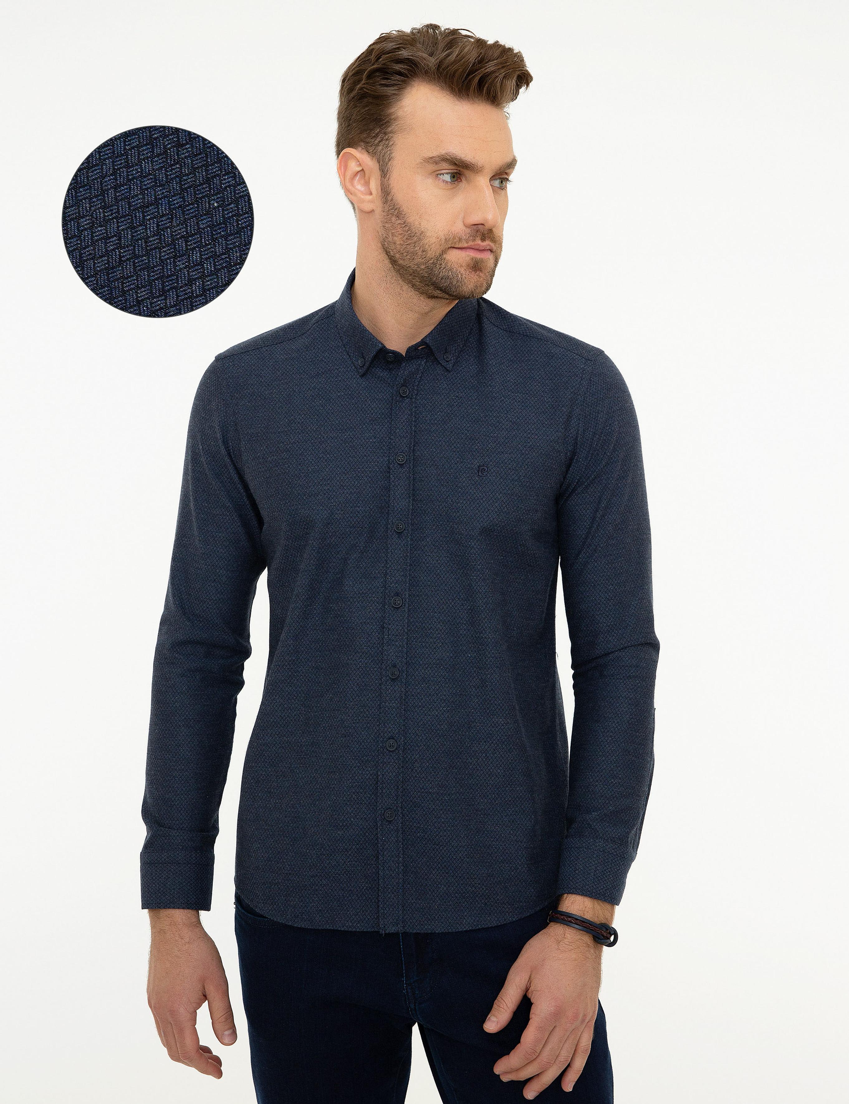 Lacivert Slim Fit Gömlek