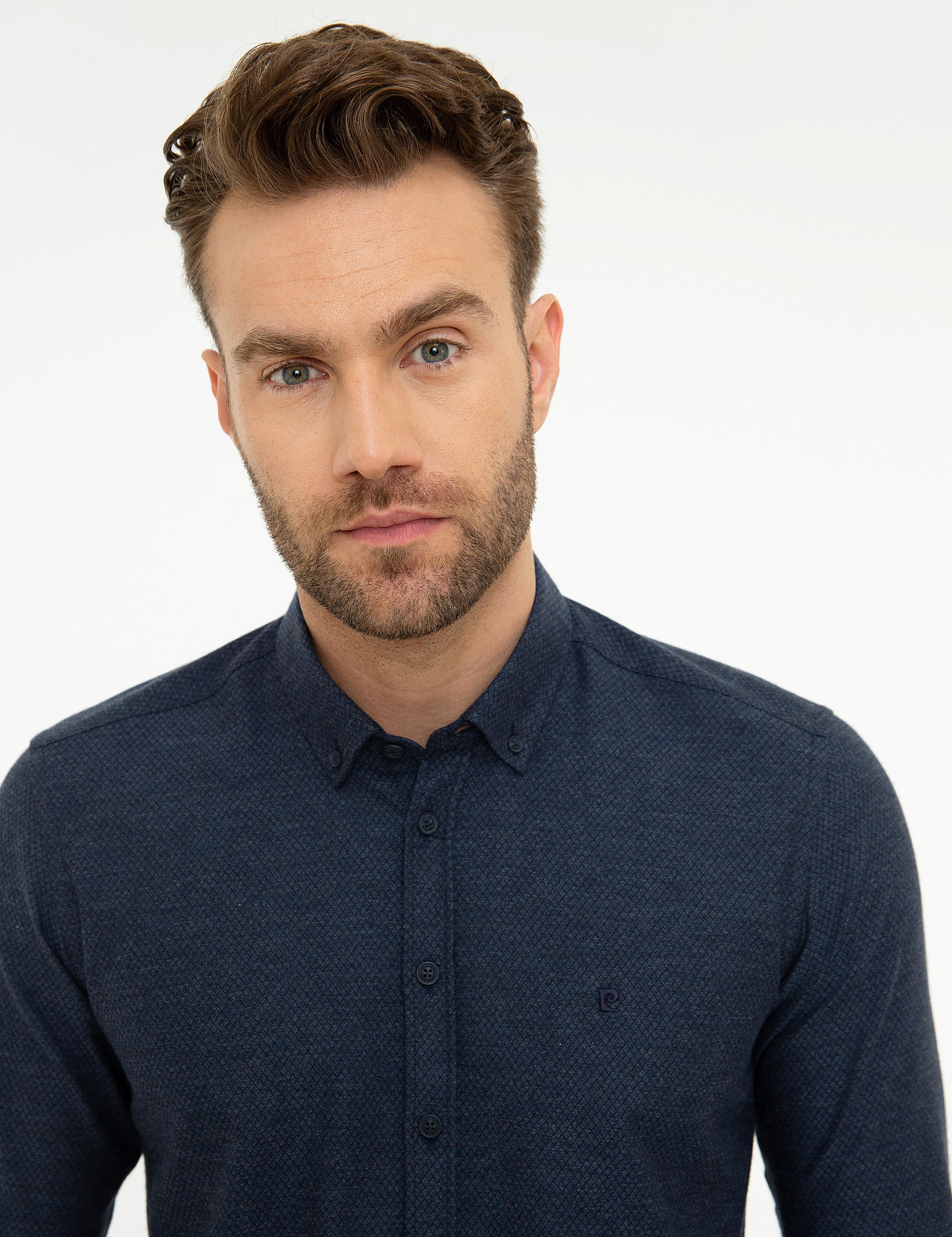 Lacivert Slim Fit Gömlek