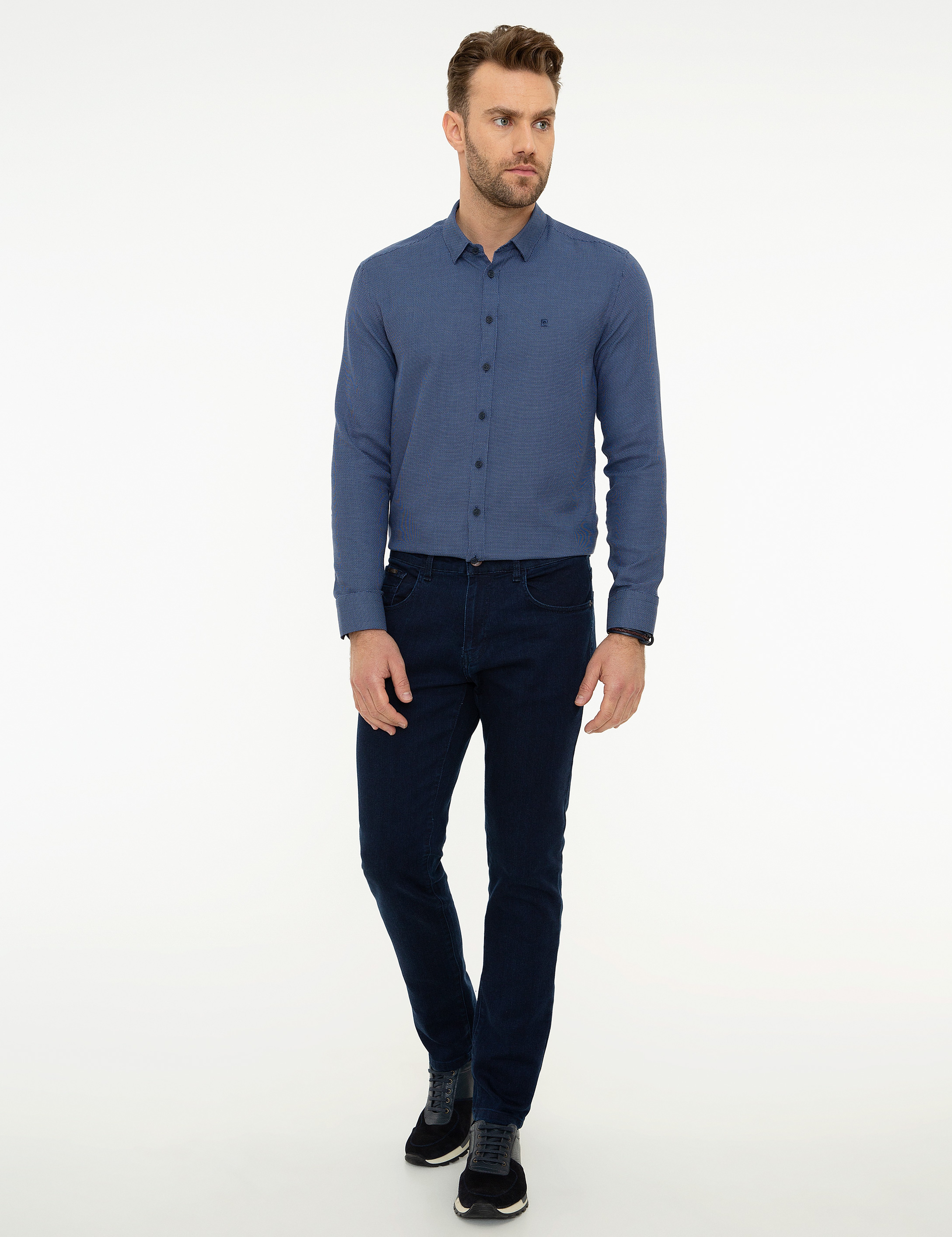 Lacivert Slim Fit Gömlek